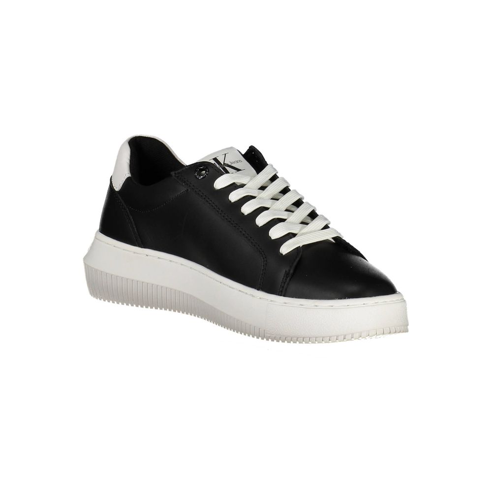 Baskets pour femme en cuir noir Calvin Klein