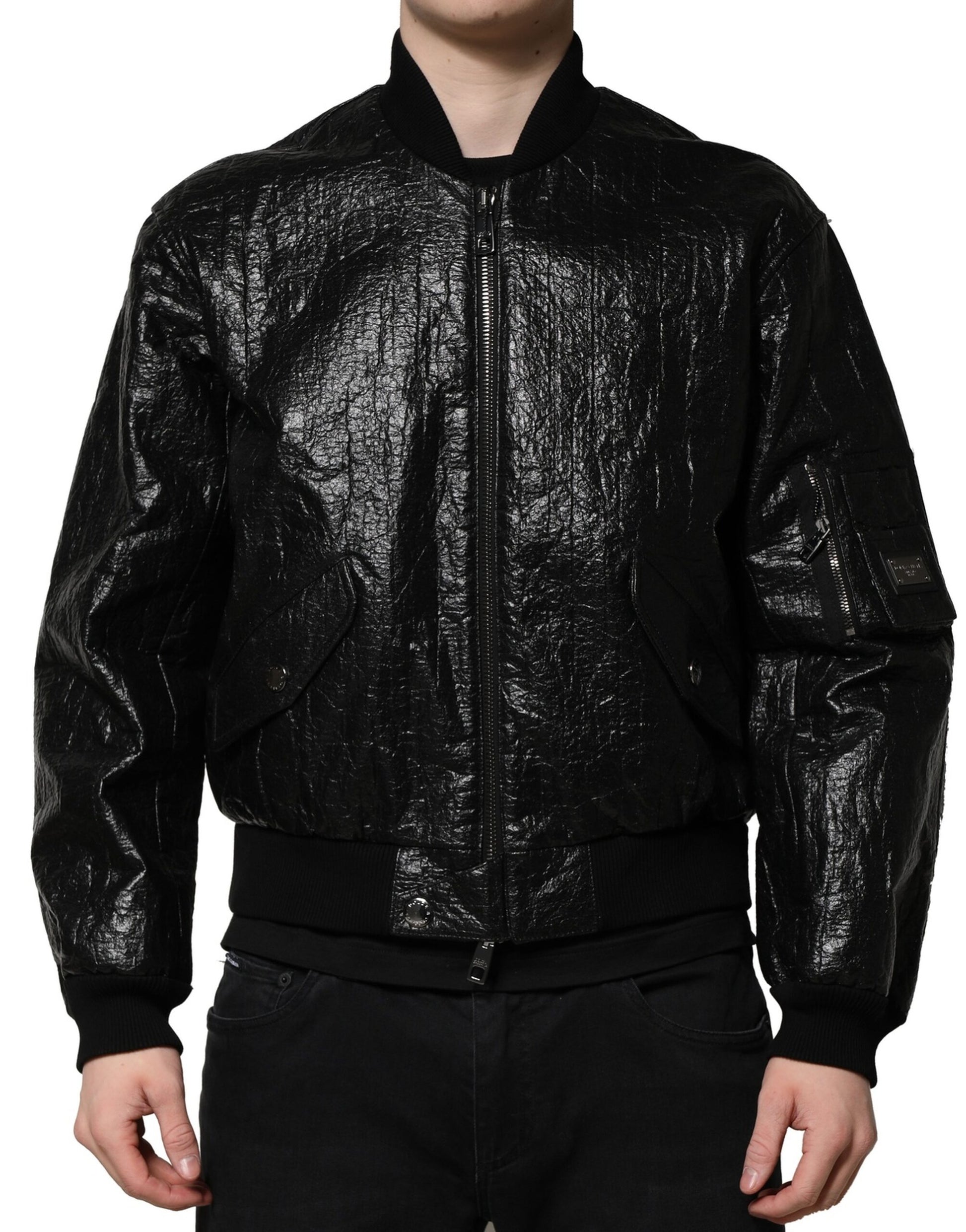 Dolce & Gabbana Black Bomber for Men alternate view