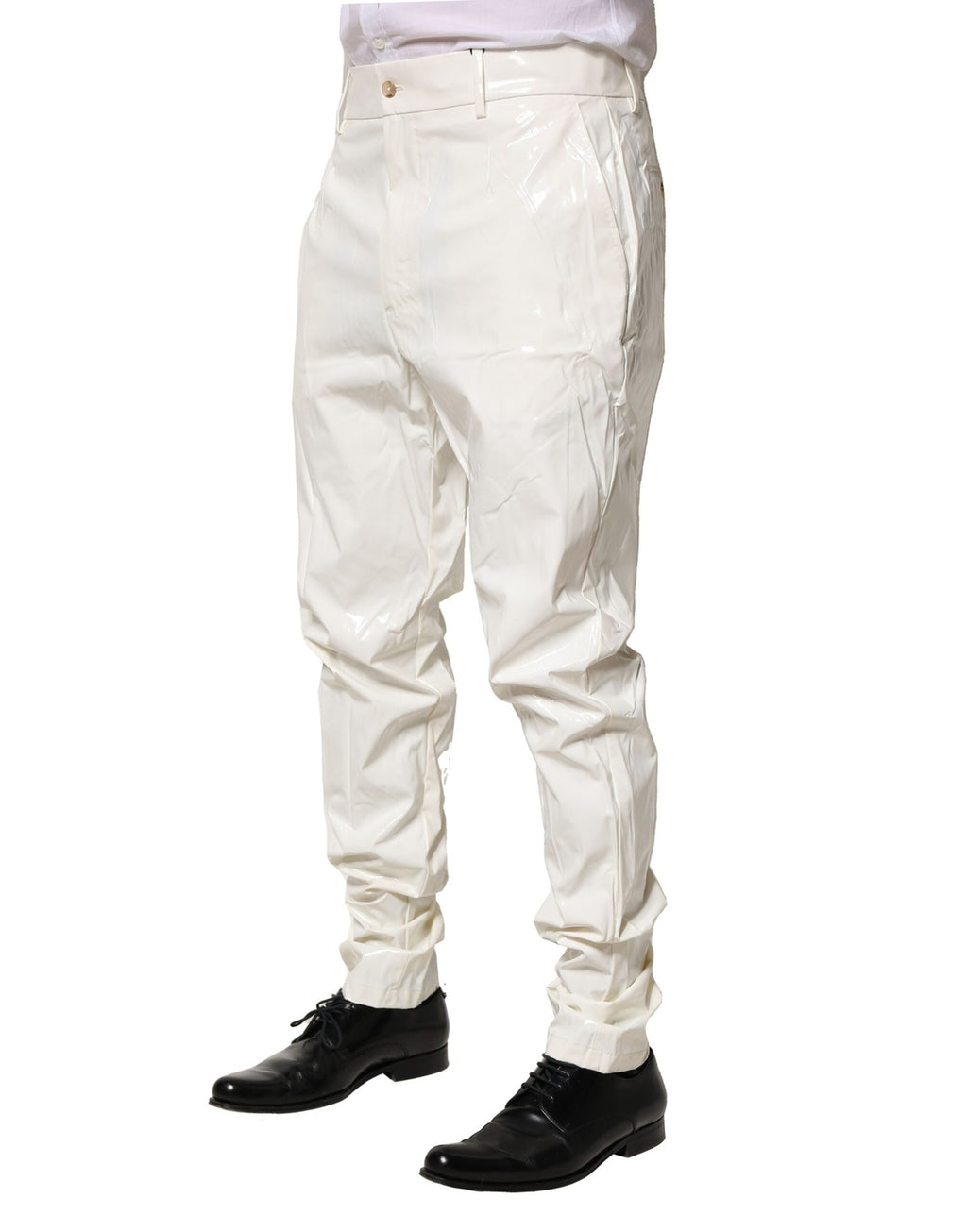 Dolce & Gabbana White Chino Pants for Men detail view