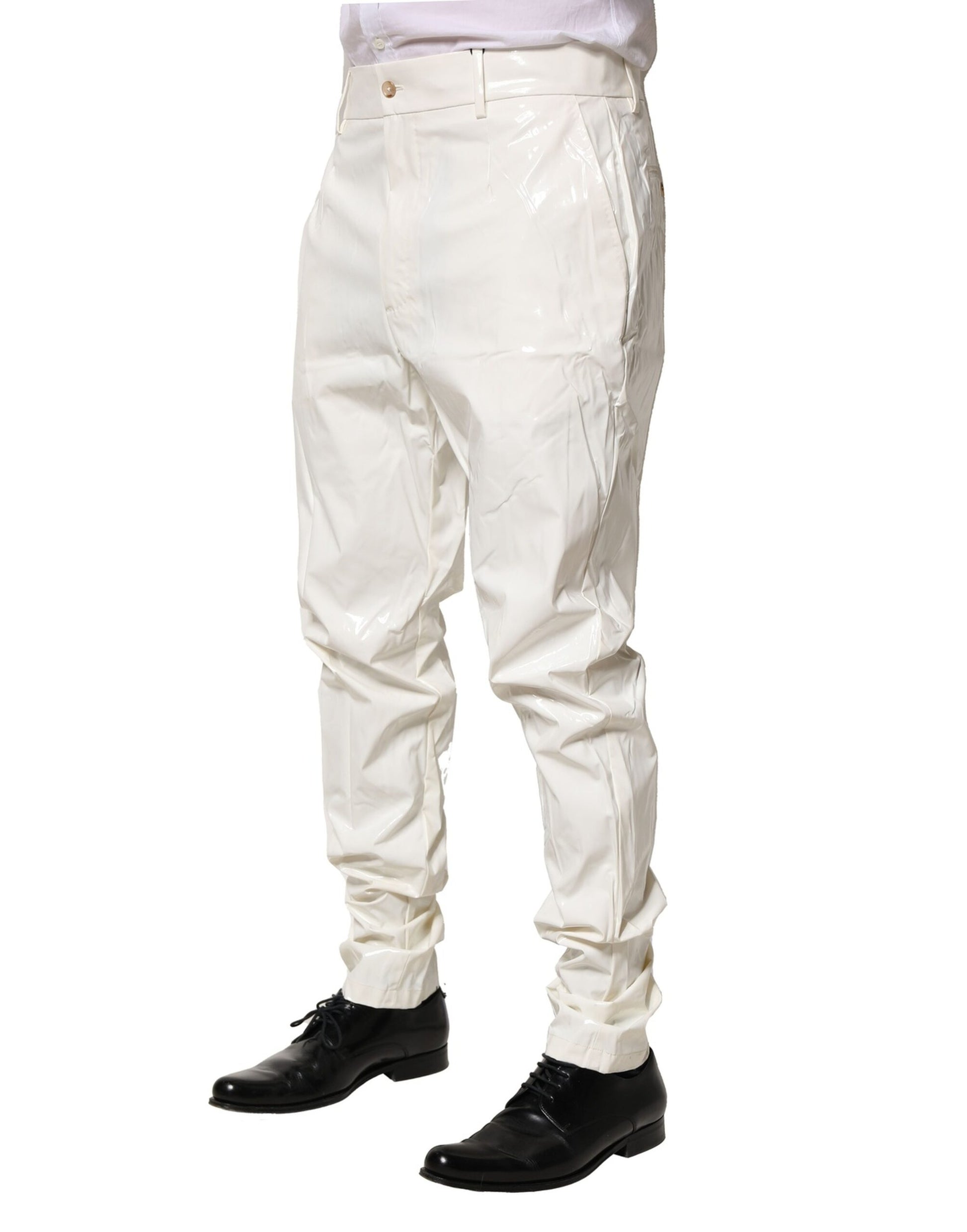Dolce & Gabbana White Chino Pants for Men detail view
