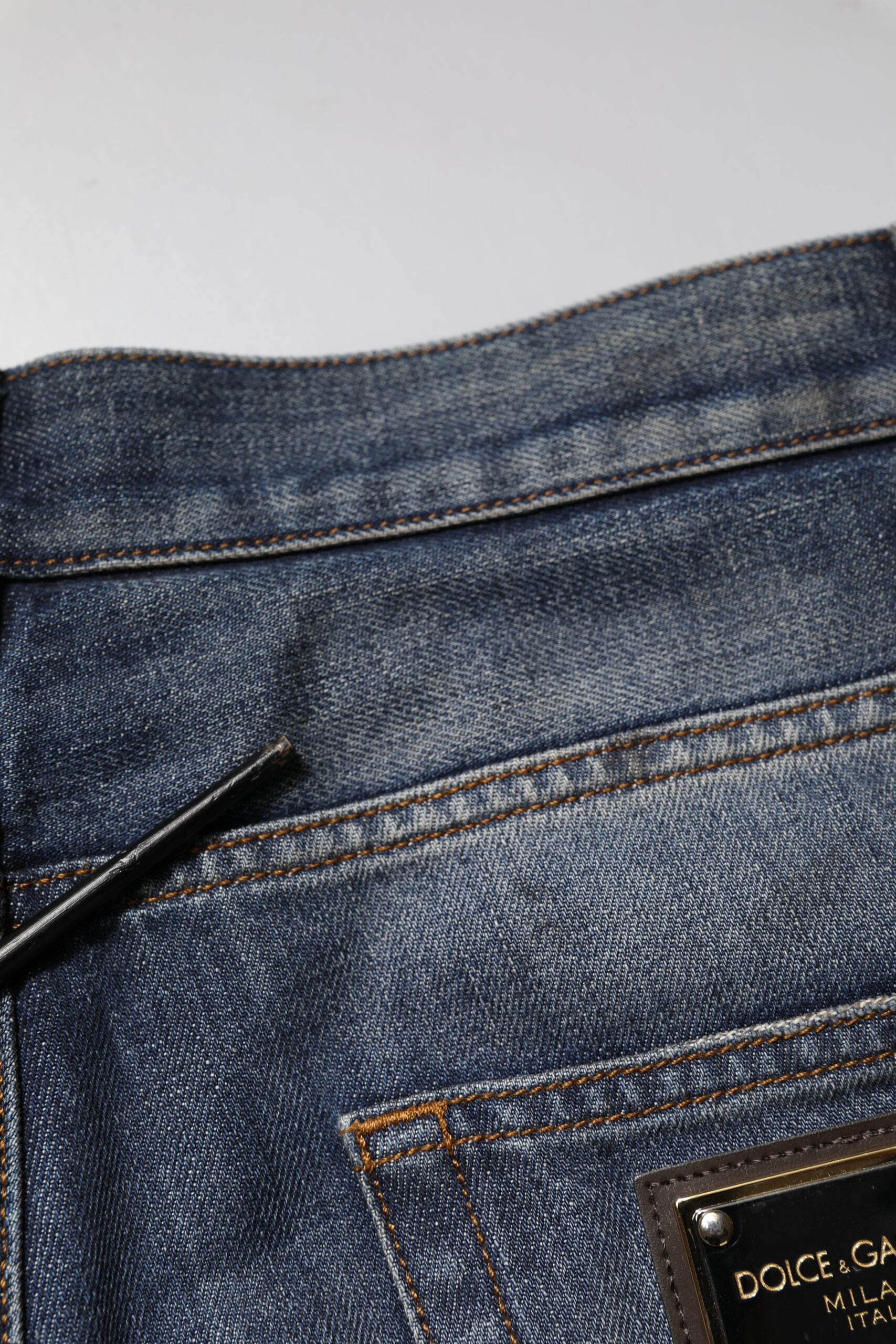 Dolce & Gabbana Blue Straight Leg Jeans for Men additional view
