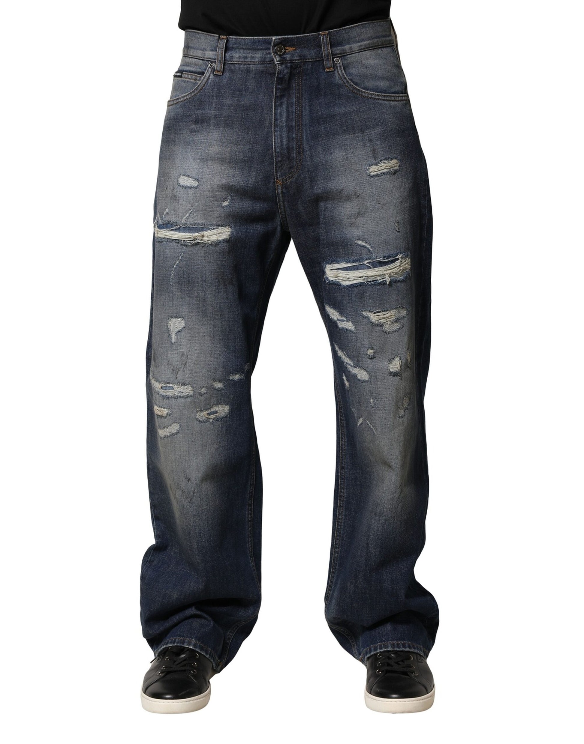 Dolce & Gabbana Blue Straight Leg Jeans for Men alternate view