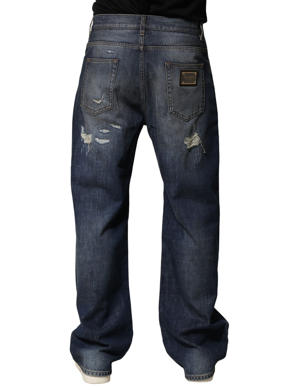Dolce & Gabbana Blue Straight Leg Jeans for Men side view