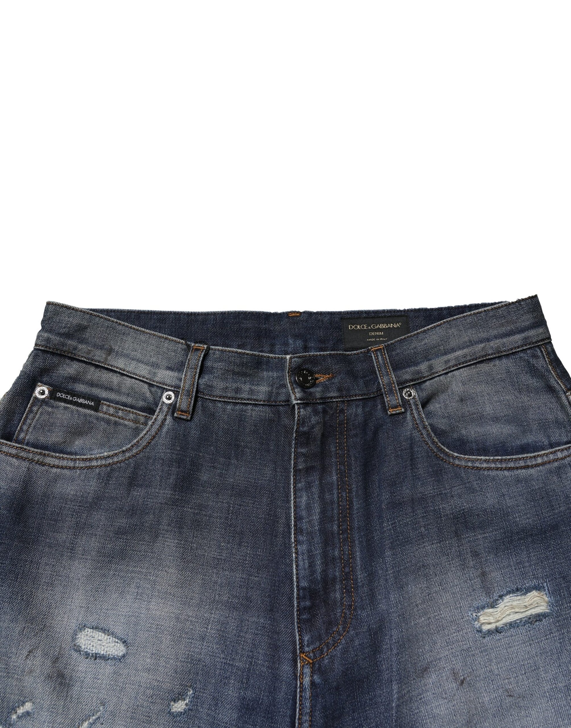 Dolce & Gabbana Blue Straight Leg Jeans for Men additional view
