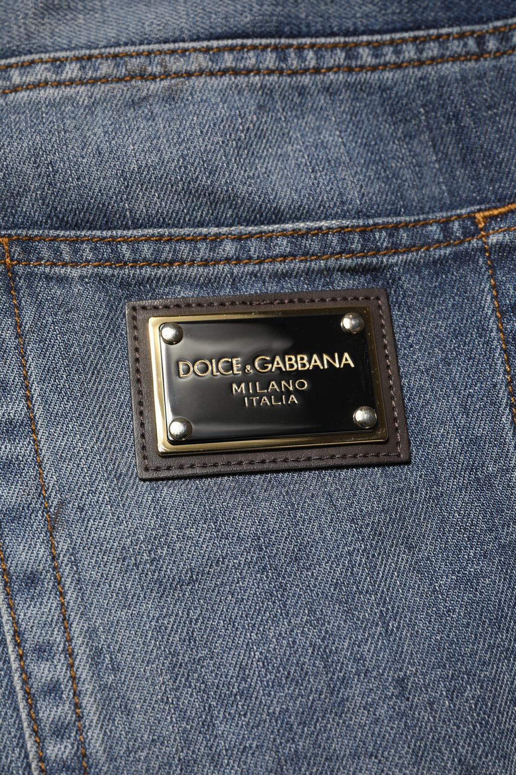 Dolce & Gabbana Blue Straight Leg Jeans for Men additional view