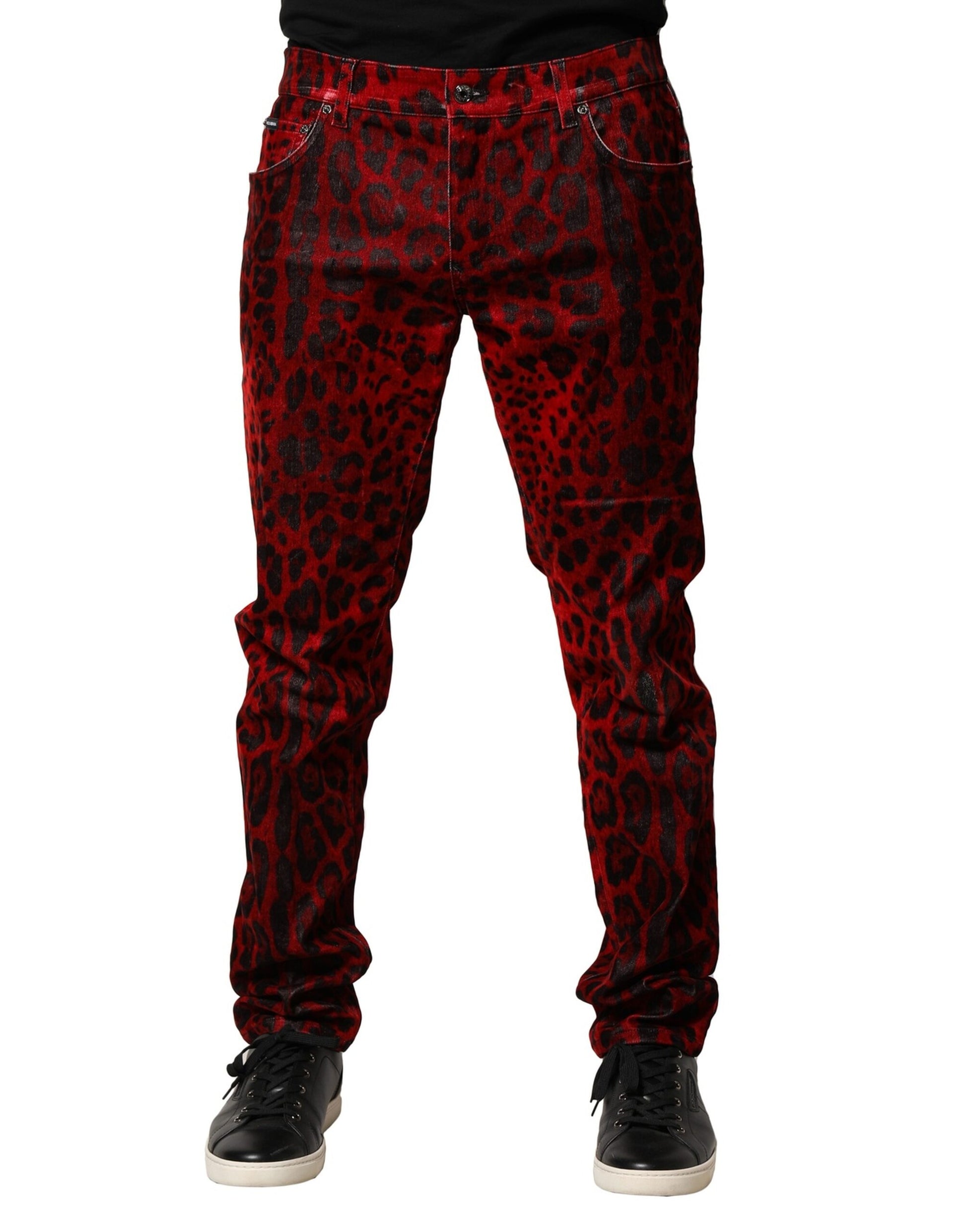 Dolce & Gabbana Red Skinny Jeans for Men alternate view