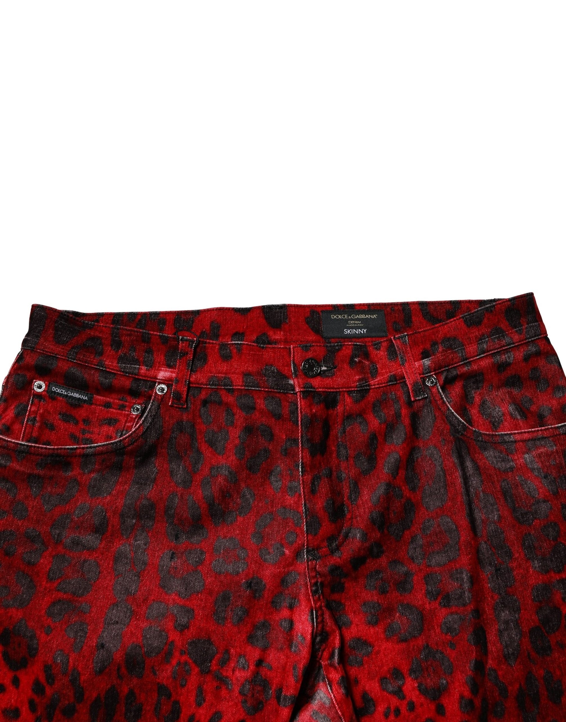 Dolce & Gabbana Red Skinny Jeans for Men additional view
