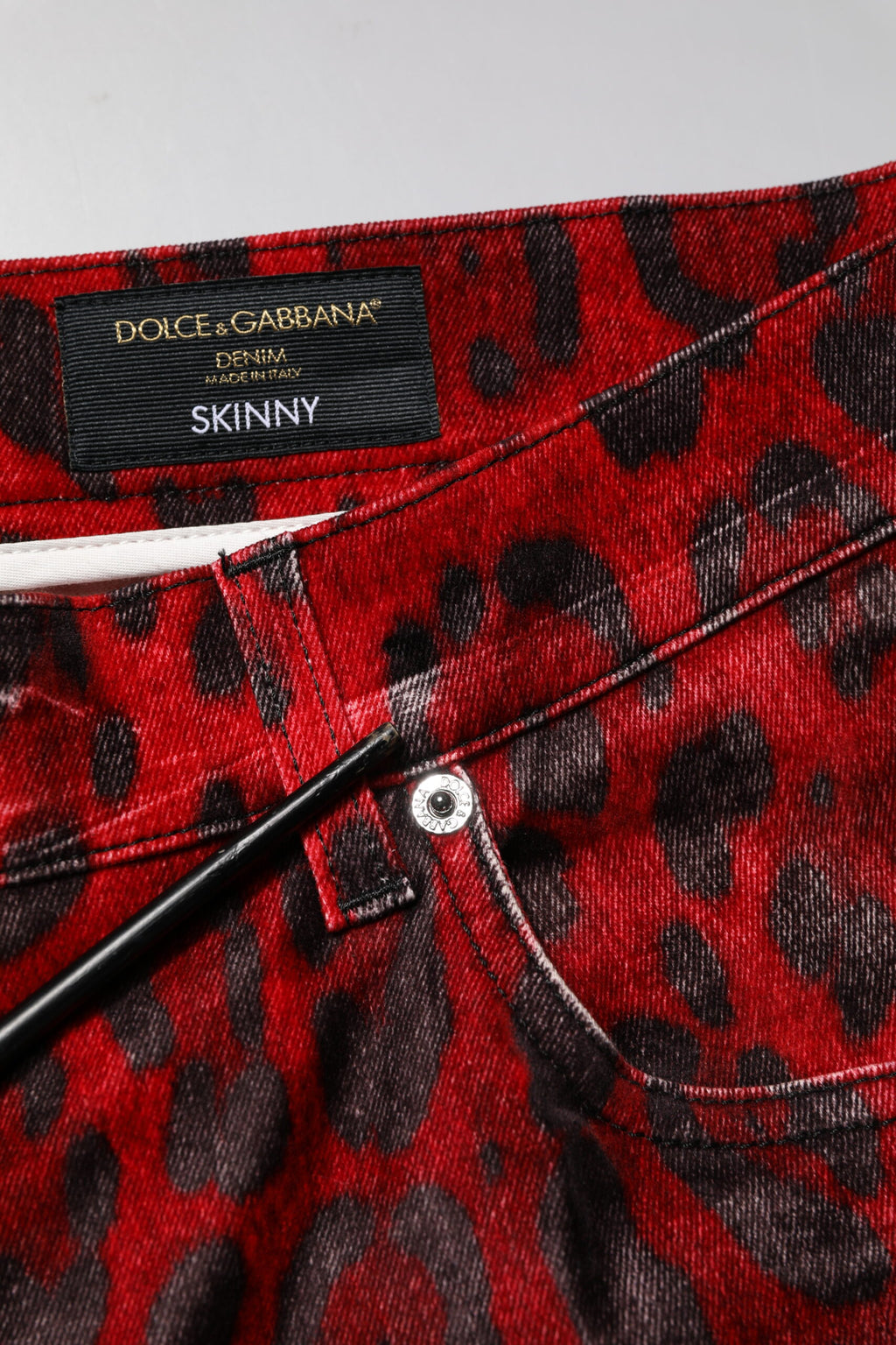 Dolce & Gabbana Red Skinny Jeans for Men additional view