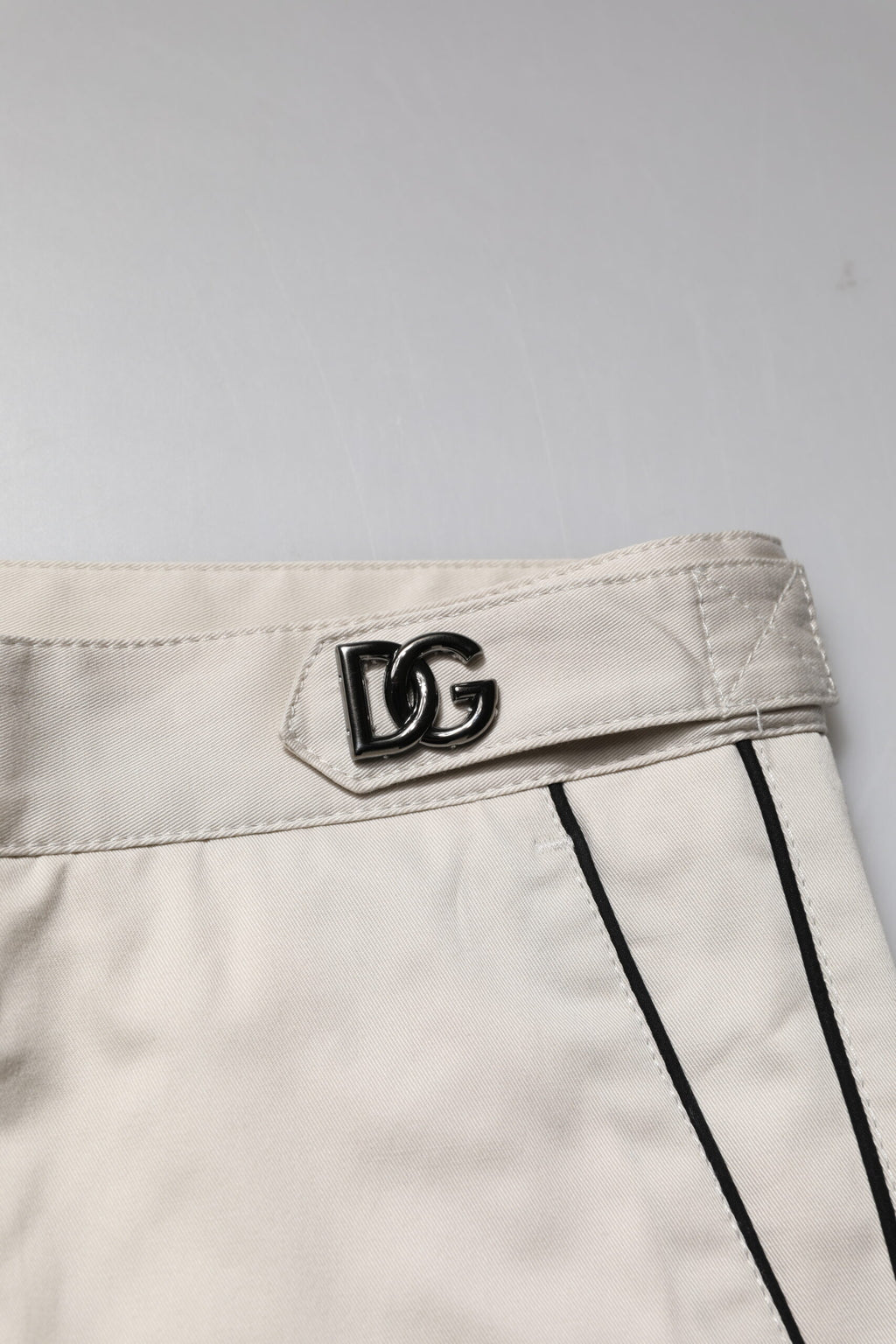 Robe en coton blanc Dolce & Gabbana Pantalon habillé ajusté