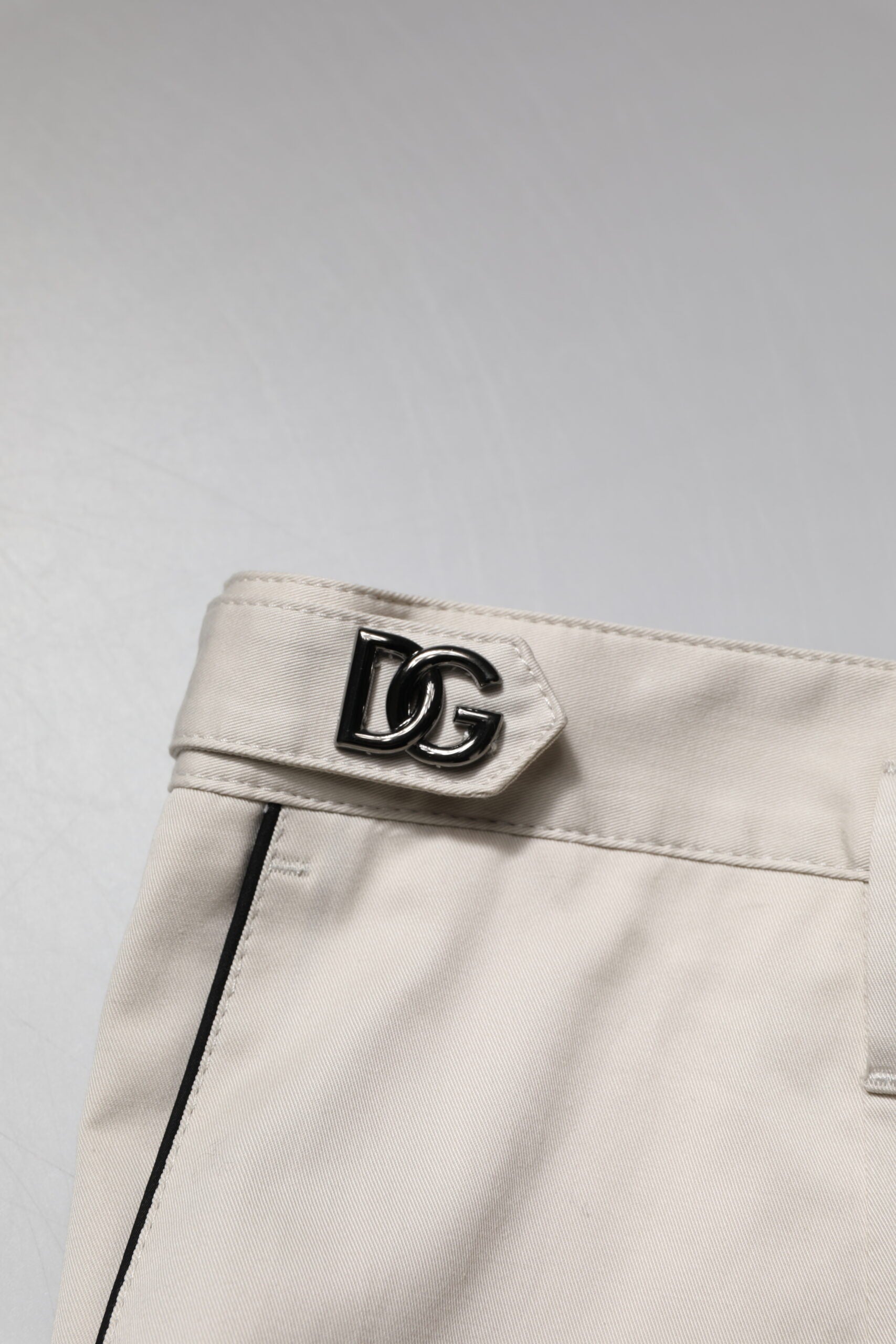Robe en coton blanc Dolce & Gabbana Pantalon habillé ajusté