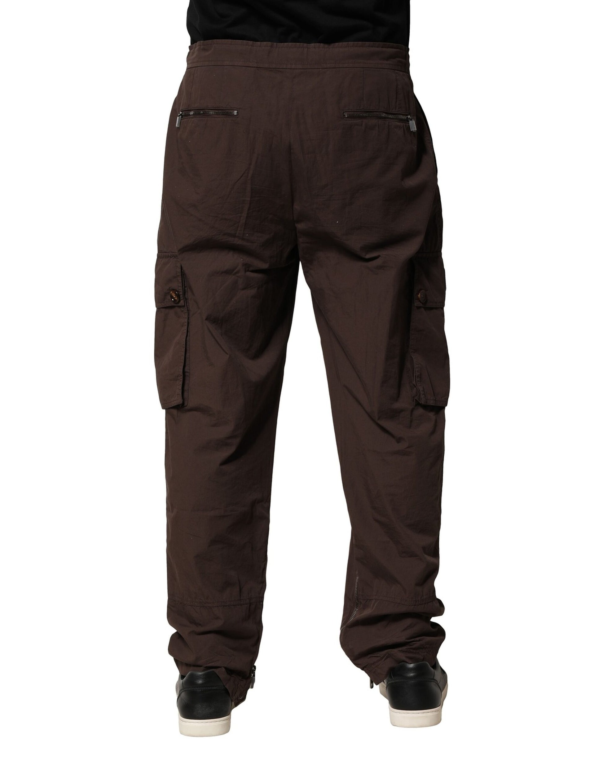 Pantalon de survêtement cargo en coton marron Dolce & Gabbana pour homme