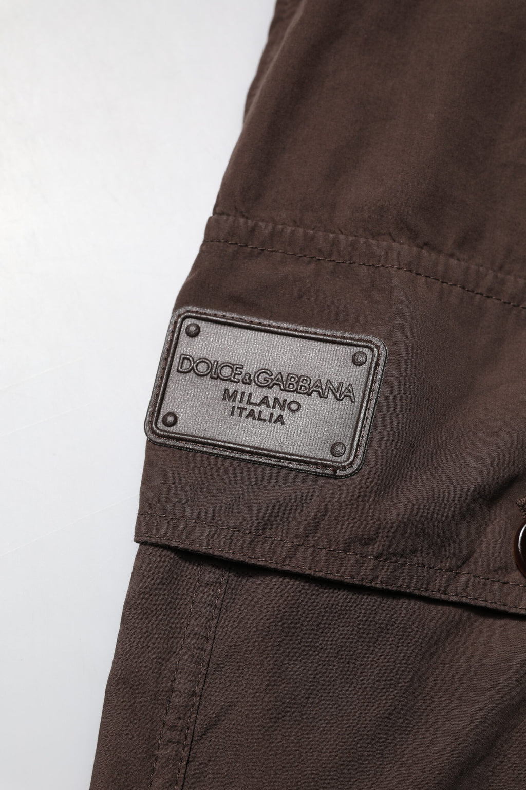 Pantalon de survêtement cargo en coton marron Dolce & Gabbana pour homme