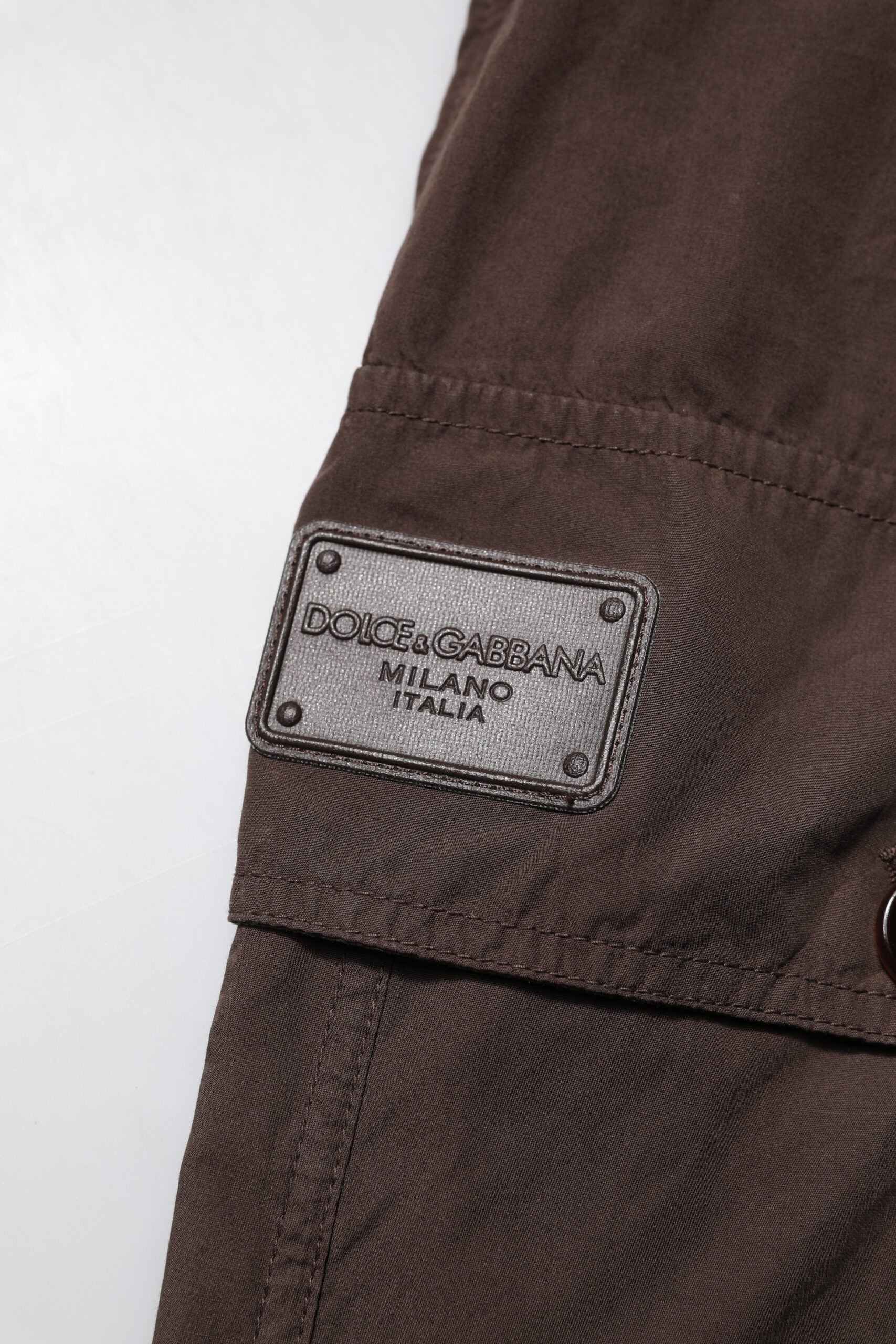 Pantalon de survêtement cargo en coton marron Dolce & Gabbana pour homme