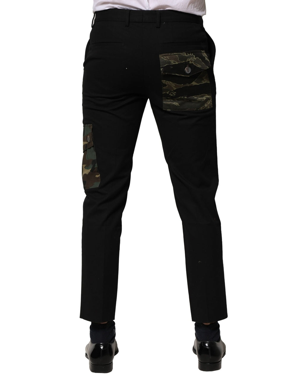 Dolce & Gabbana Black Cargo Pants for Men side view