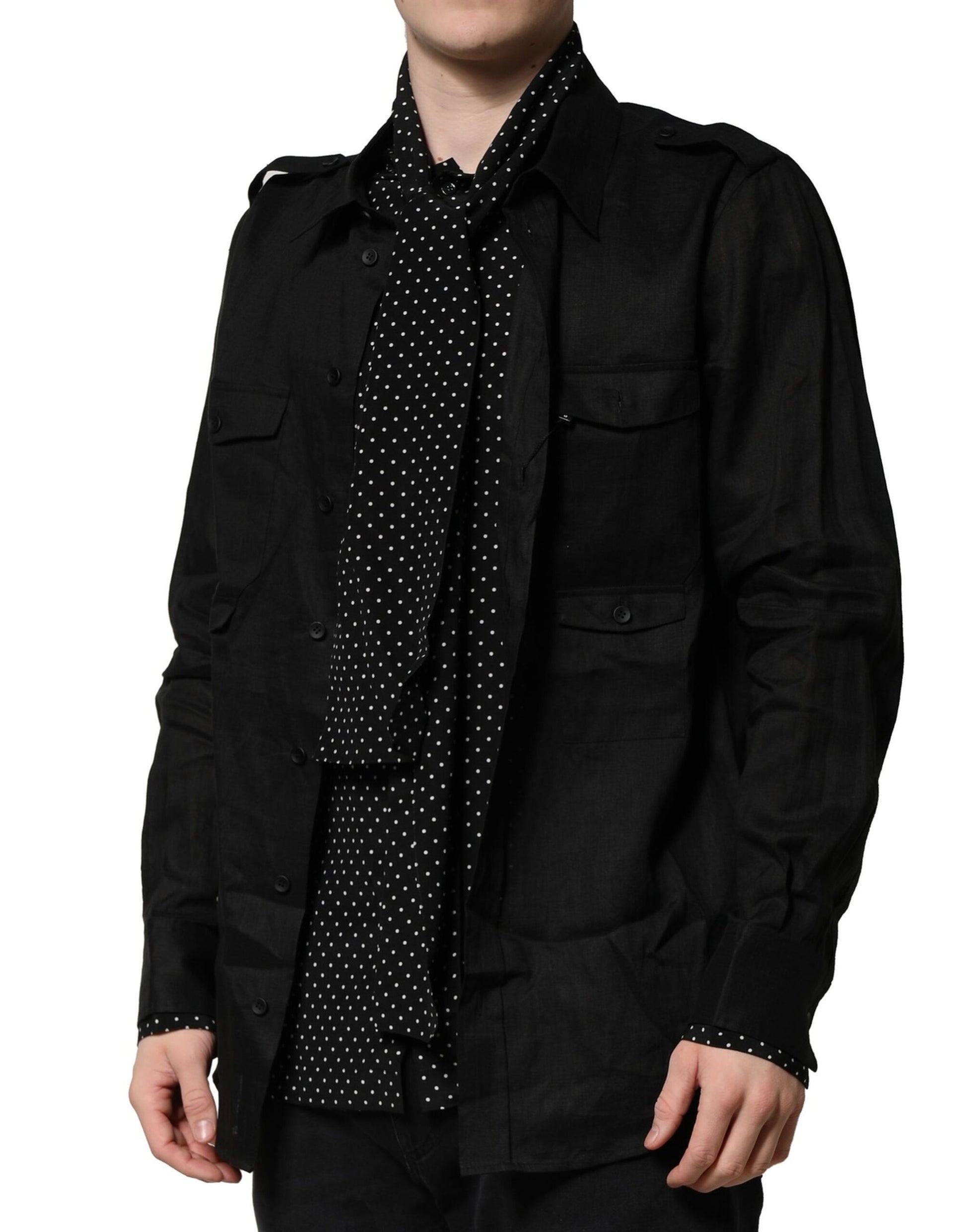 Dolce & Gabbana Black Shirt for Men side view