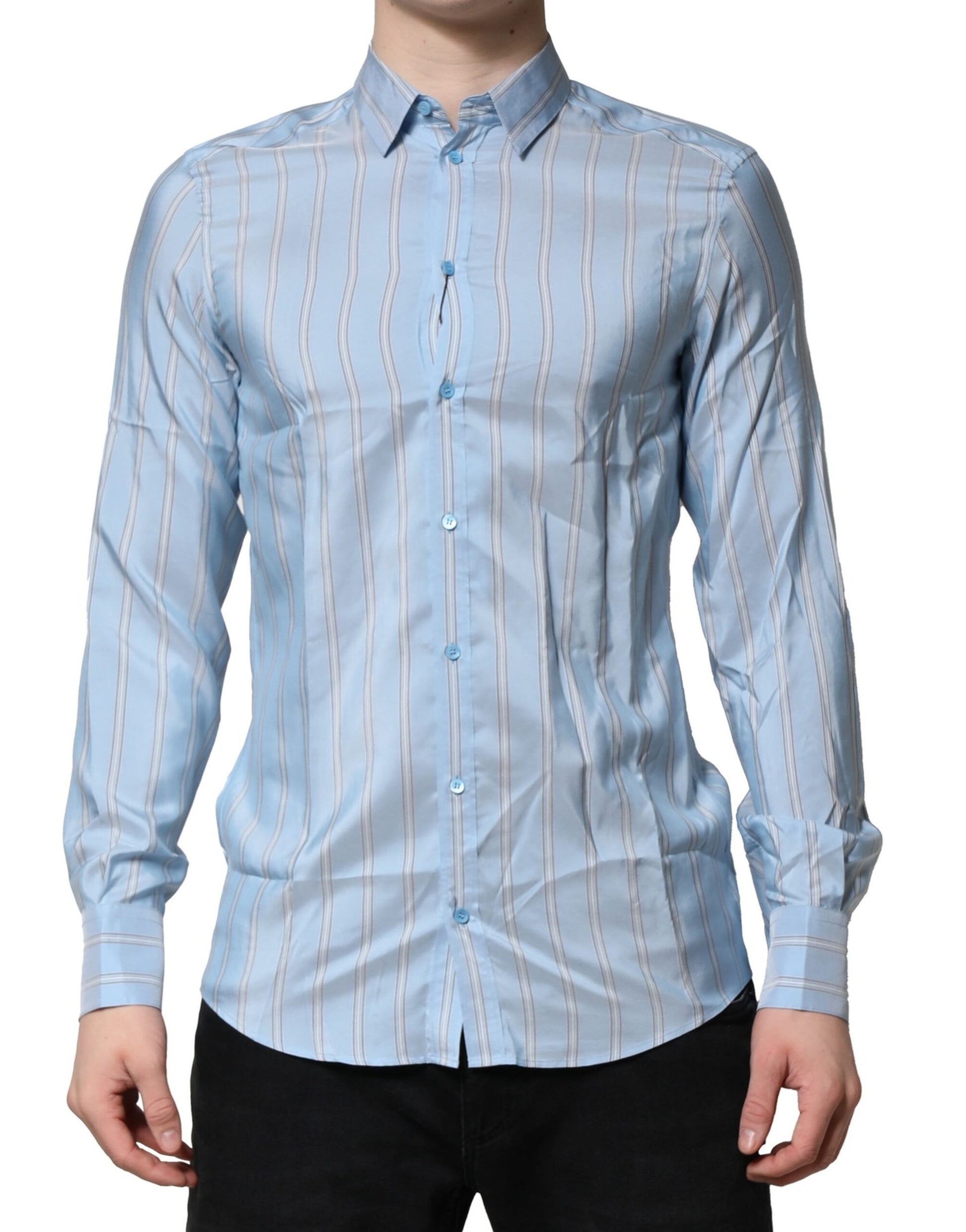 Dolce & Gabbana Blue Dress Shirt for Men alternate view