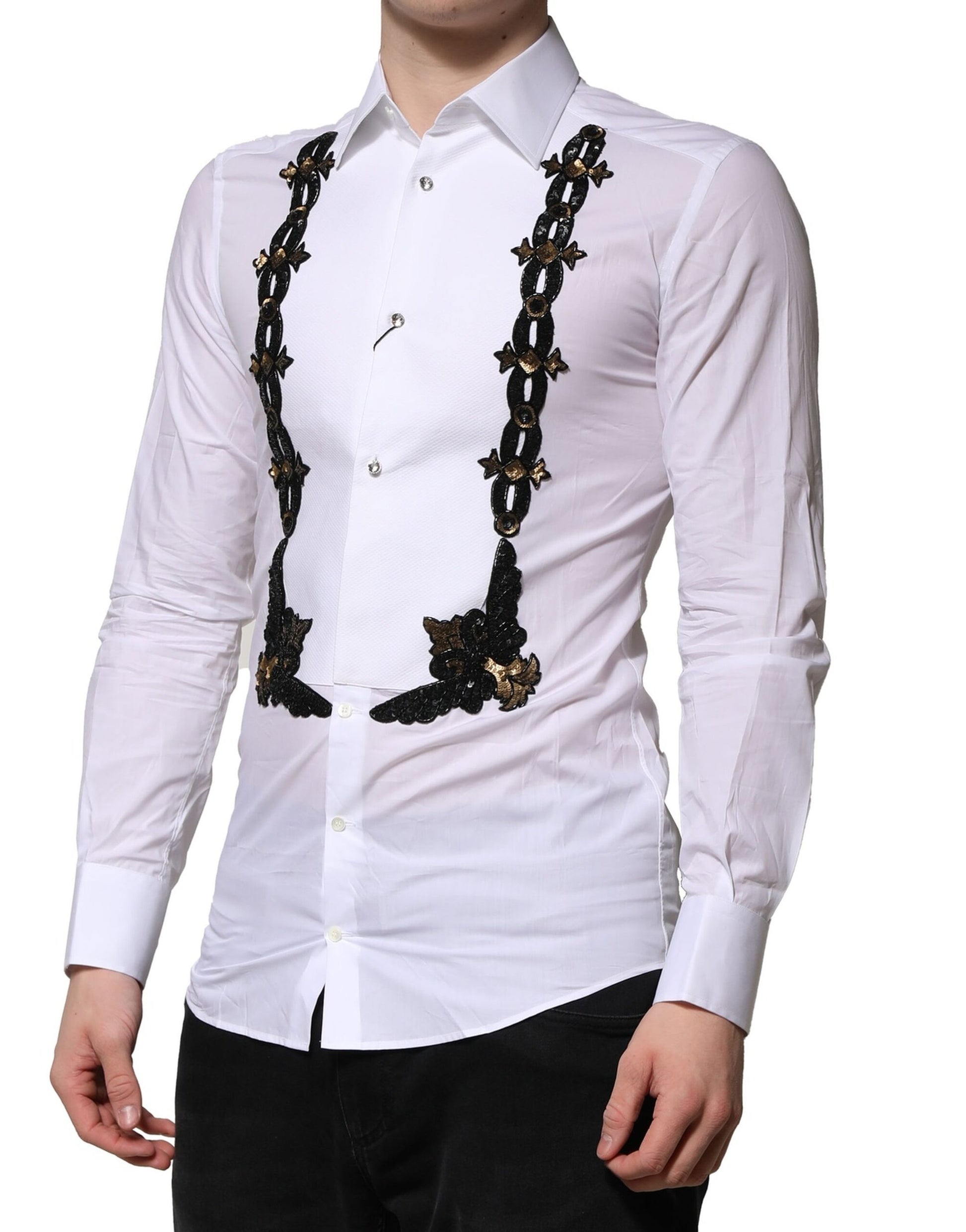 Dolce & Gabbana White Dress Shirt for Men detail view