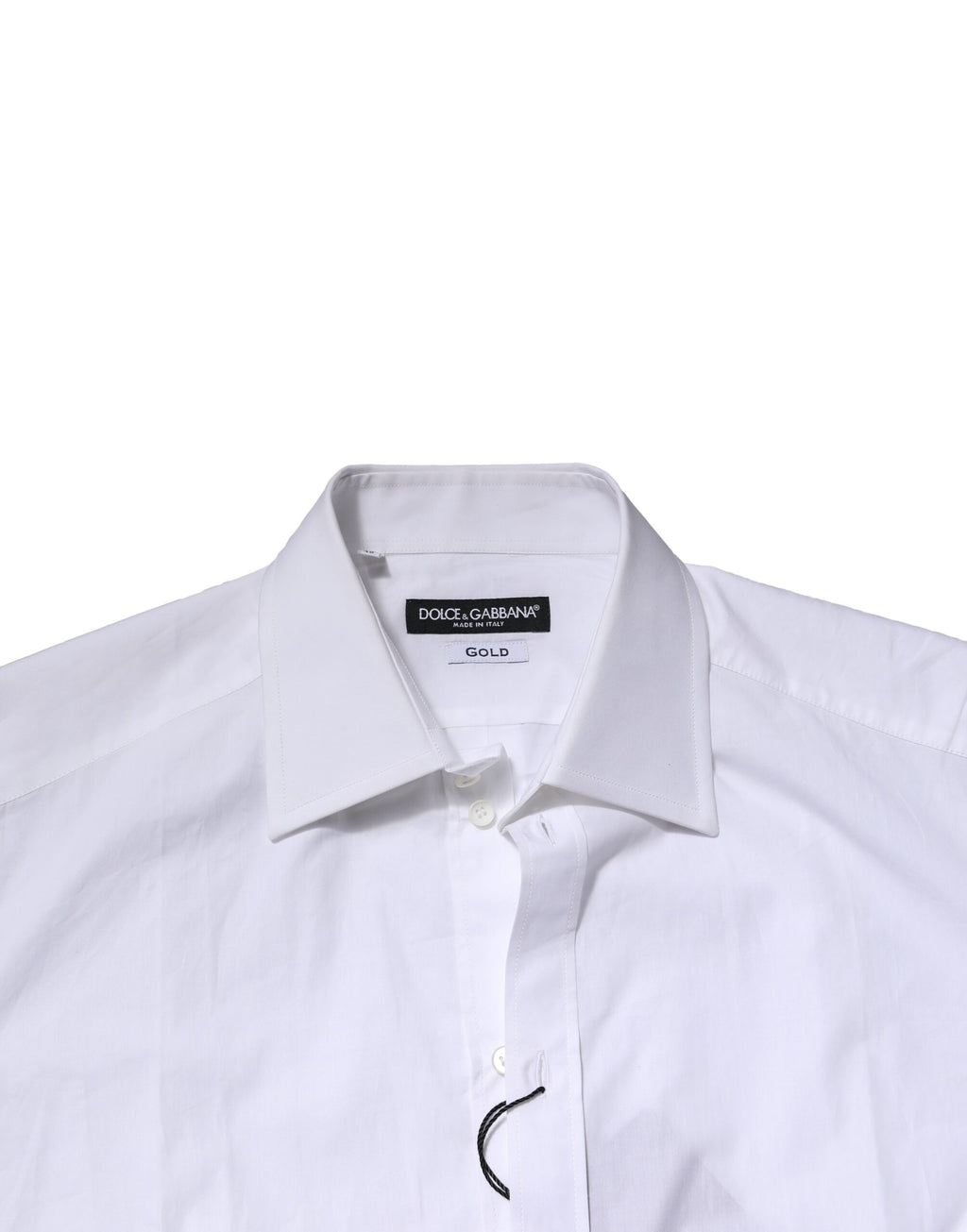 Chemise de cérémonie Dolce & Gabbana en coton blanc à manches longues DORÉE