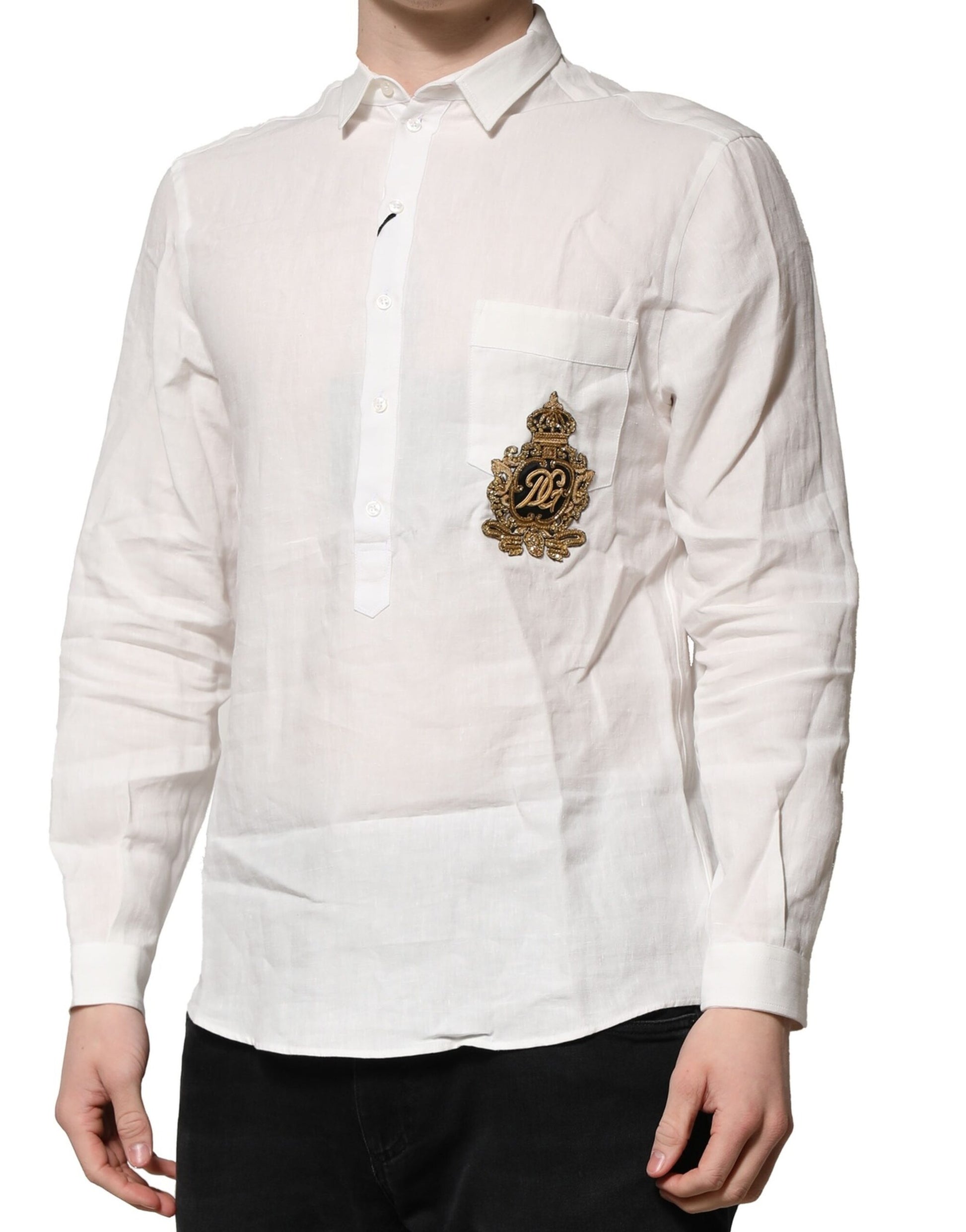 Dolce & Gabbana White Dress Shirt for Men detail view