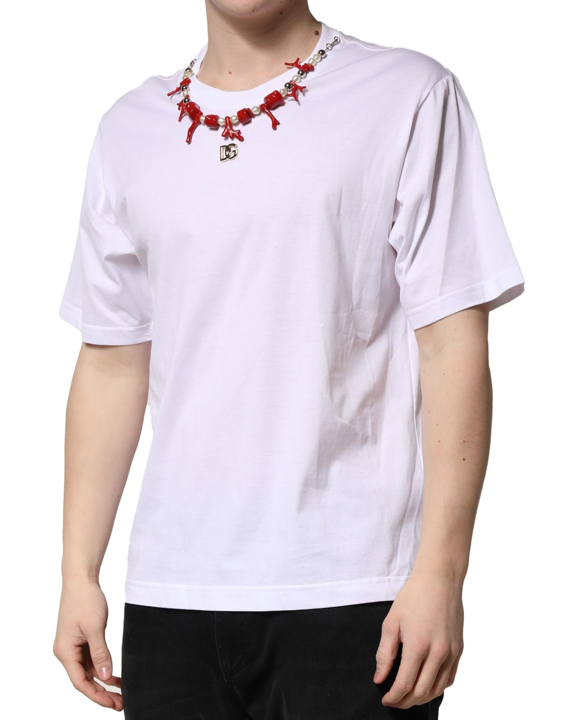 Dolce & Gabbana White T-Shirt for Men detail view