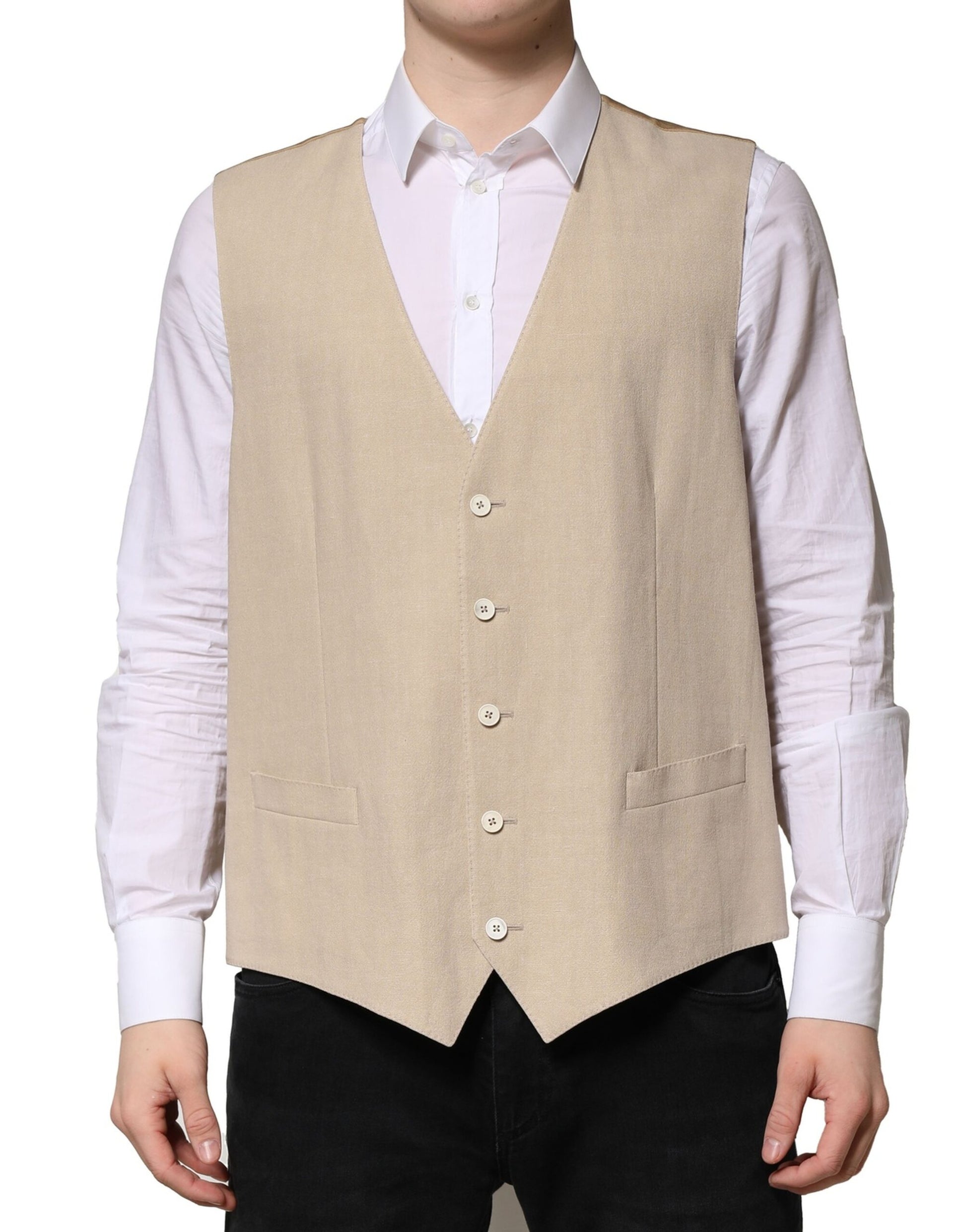 Dolce & Gabbana Beige Waistcoats for Men alternate view