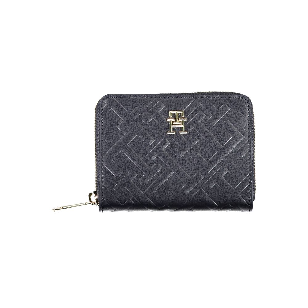 Portefeuille femme en polyuréthane bleu Tommy Hilfiger