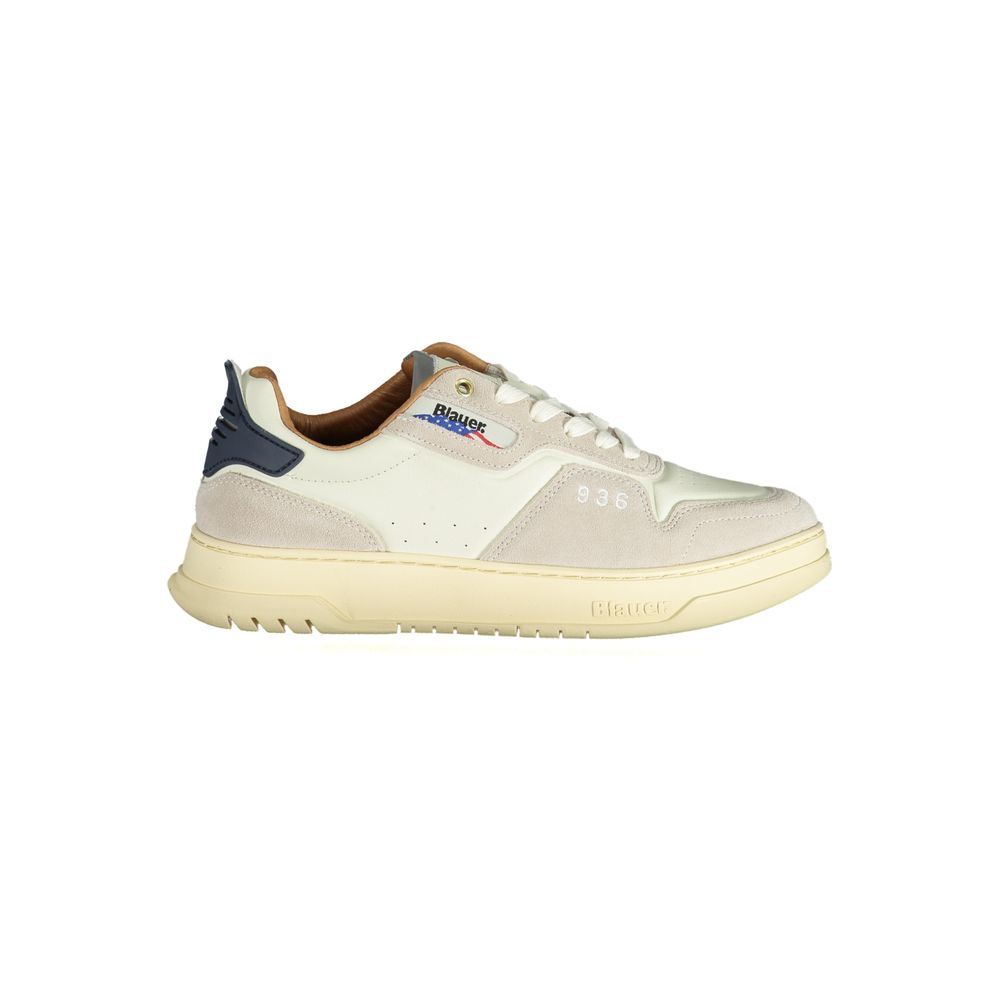 Blauer Baskets montantes homme en polyuréthane blanc
