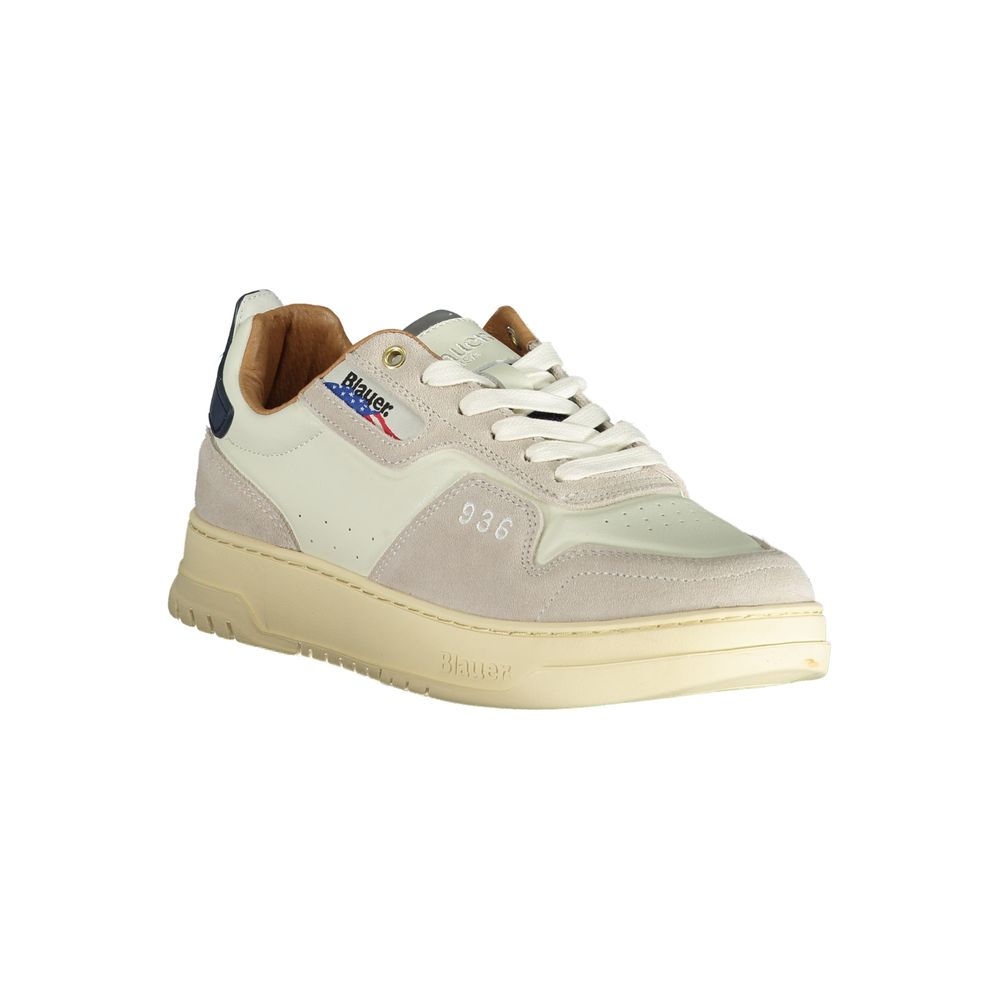 Blauer Baskets montantes homme en polyuréthane blanc
