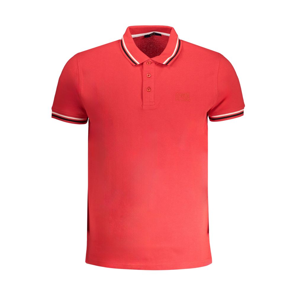 Cavalli Class Red Polo Shirt for Men