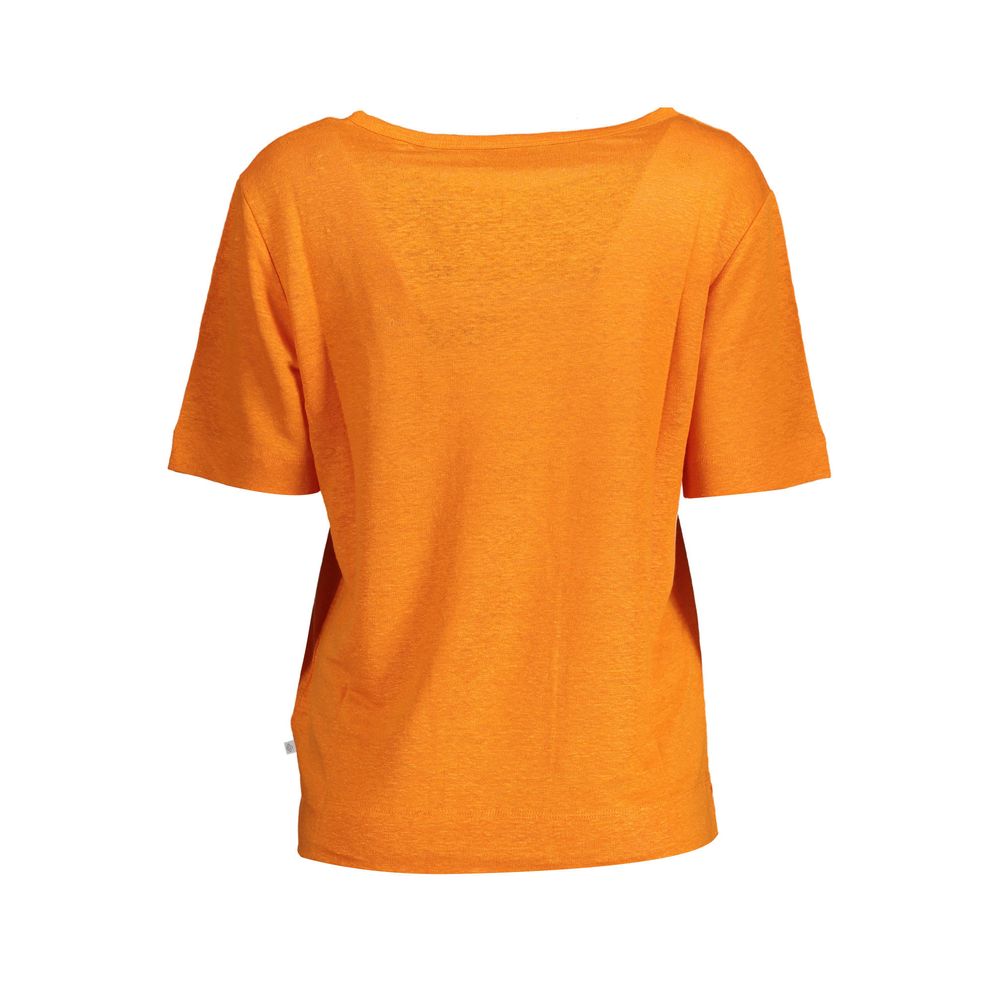 T-shirt en lin Gant Arancione pour femme