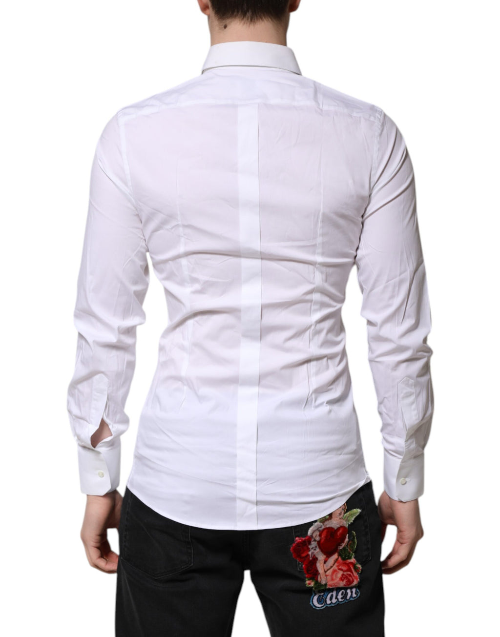 Dolce & Gabbana White Dress Shirt for Men side view