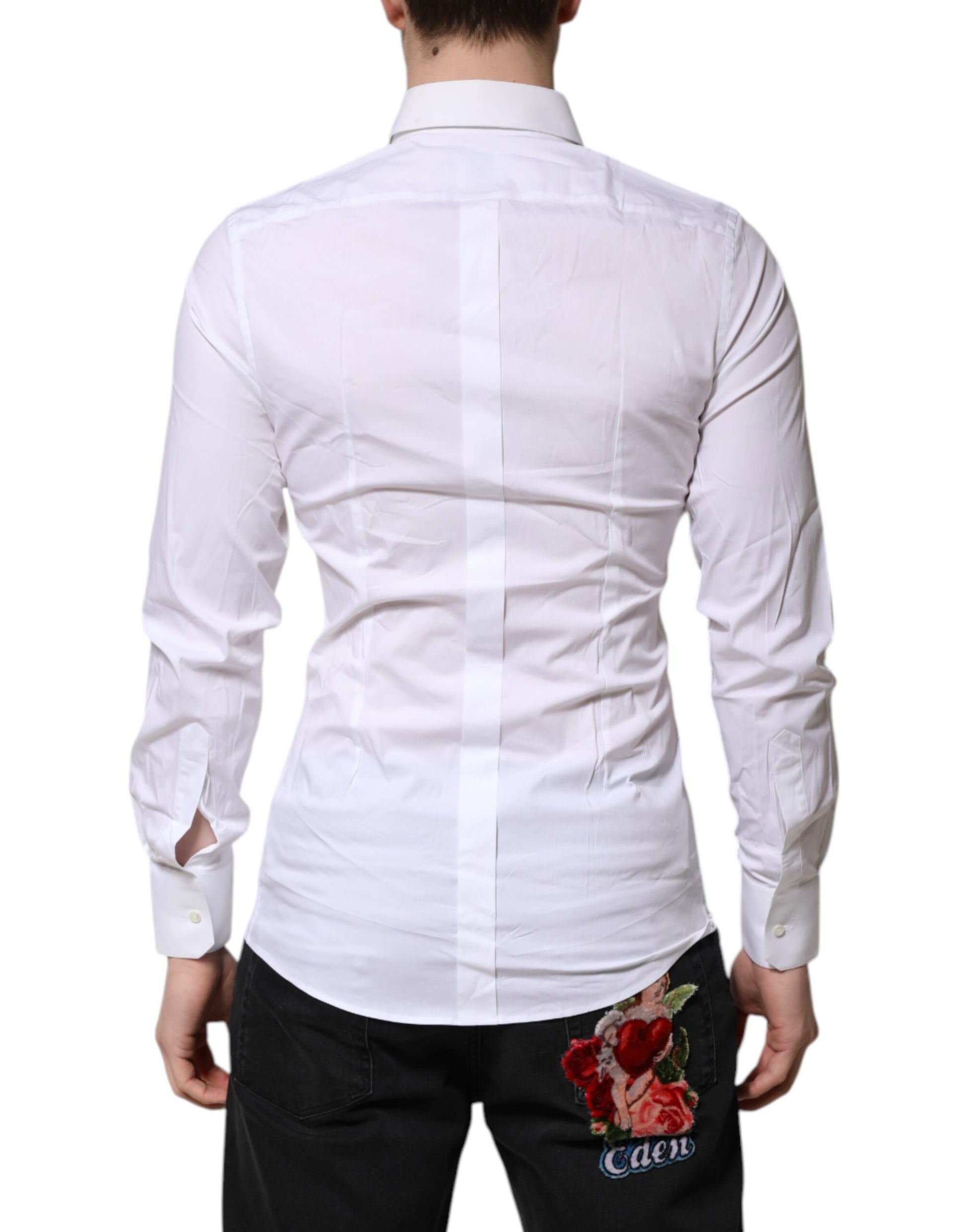 Dolce & Gabbana White Dress Shirt for Men side view