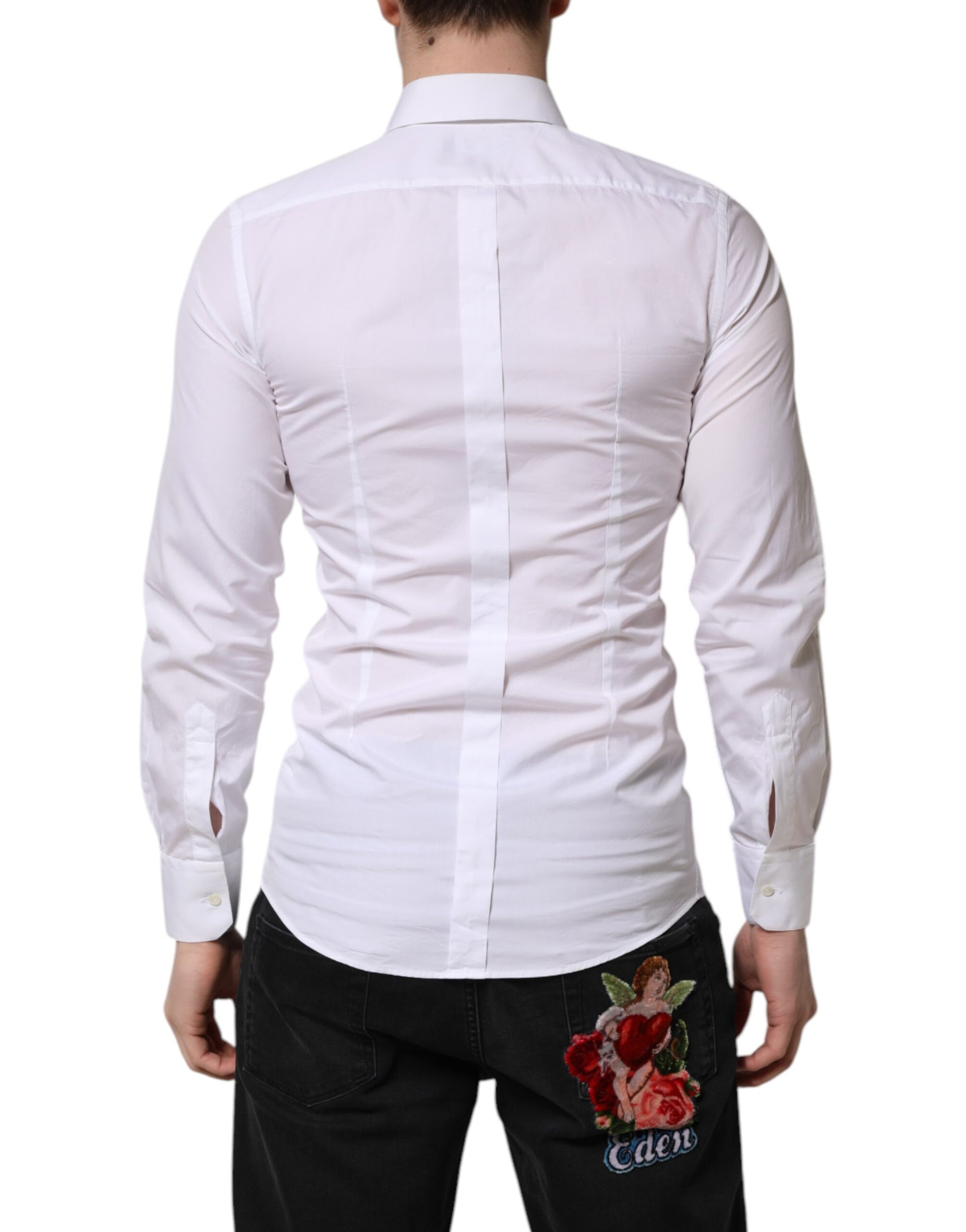 Dolce & Gabbana White Dress Shirt for Men side view