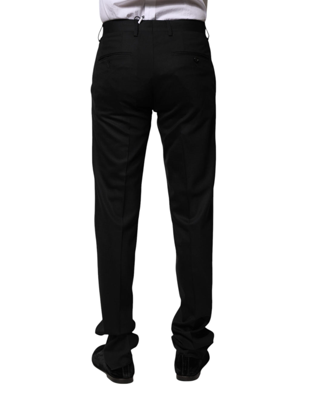 Pantalon de costume de cérémonie Dolce & Gabbana en laine noire