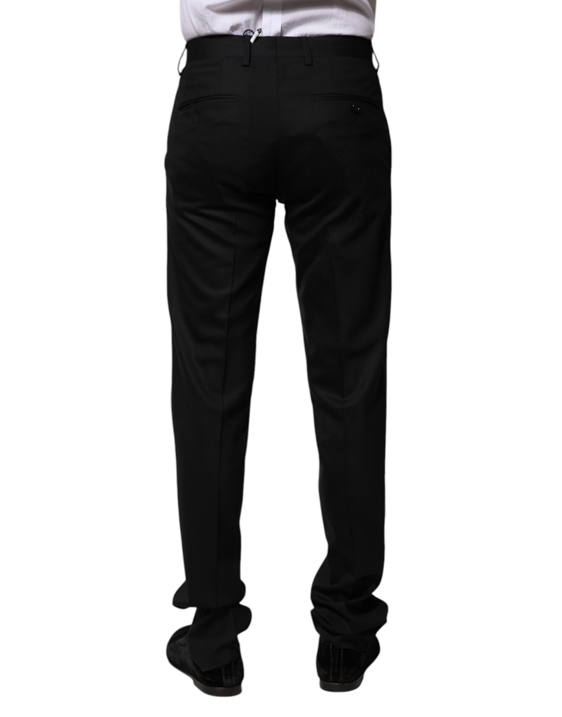 Pantalon de costume de cérémonie Dolce & Gabbana en laine noire