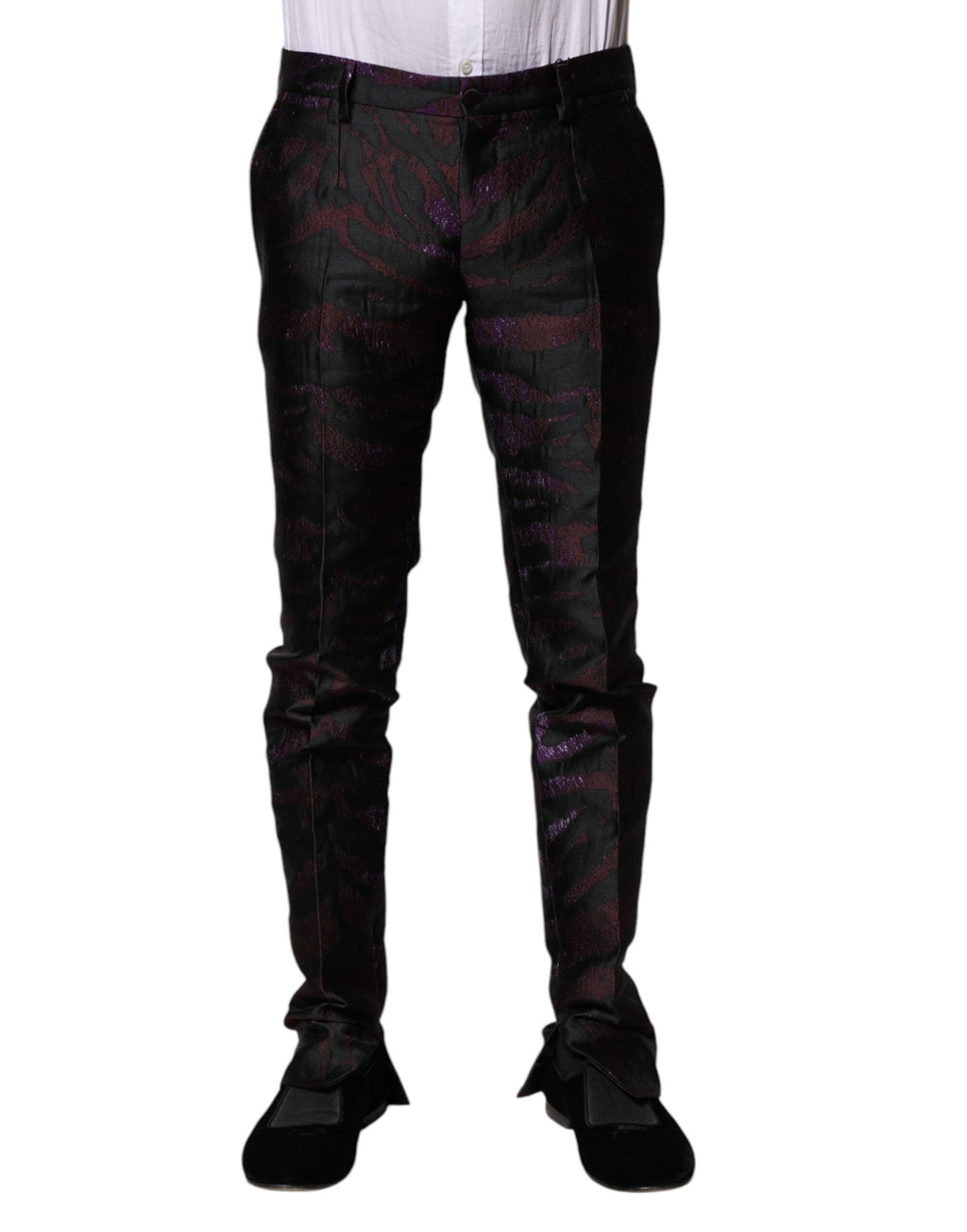 Pantalon à motifs en polyester multicolore Dolce & Gabbana