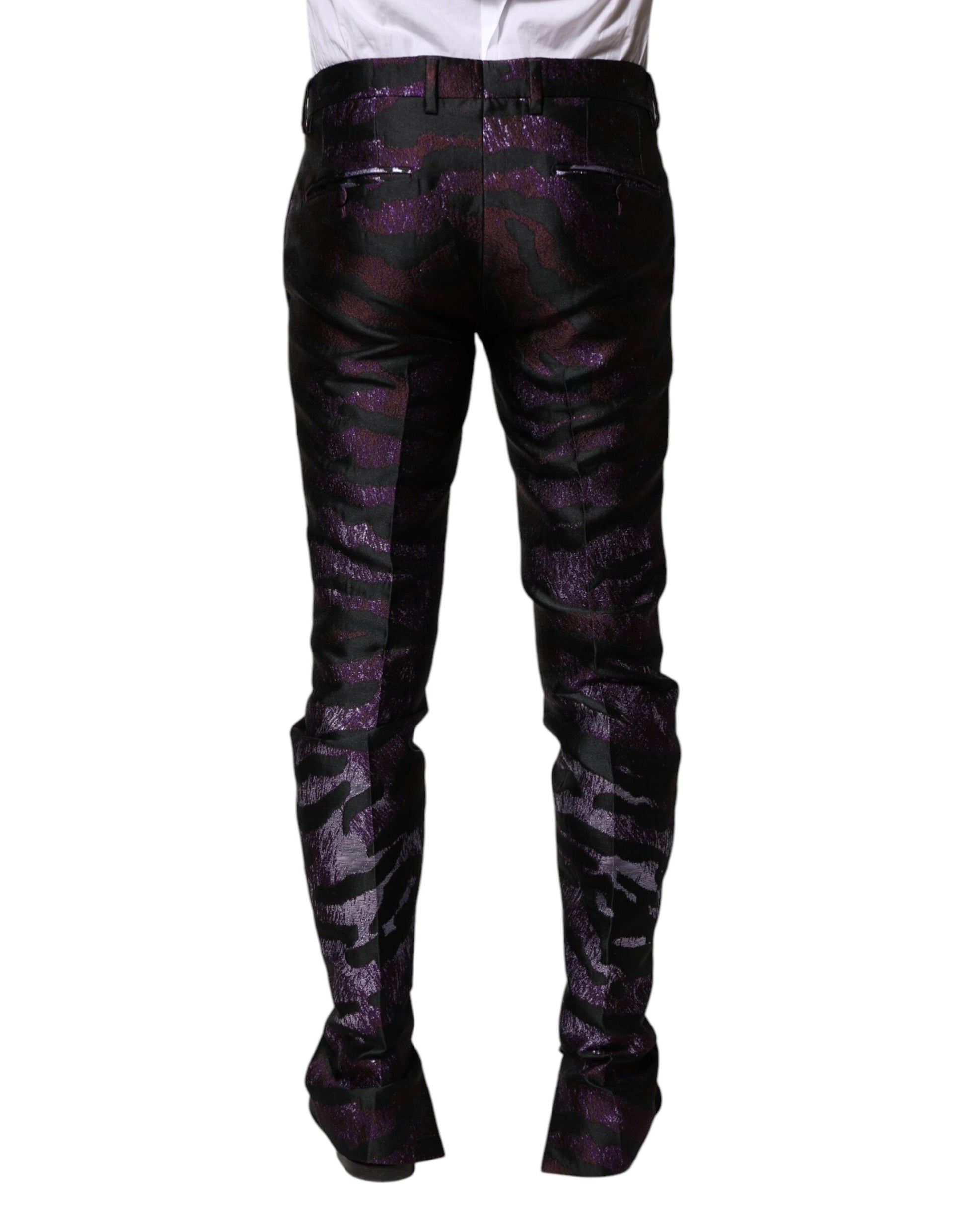 Pantalon à motifs en polyester multicolore Dolce & Gabbana