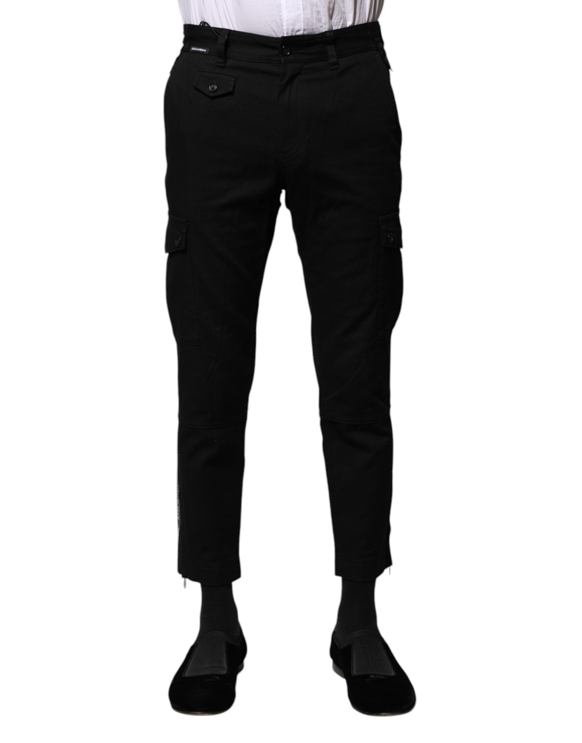 Pantalon court de cérémonie Dolce & Gabbana en coton noir pour homme