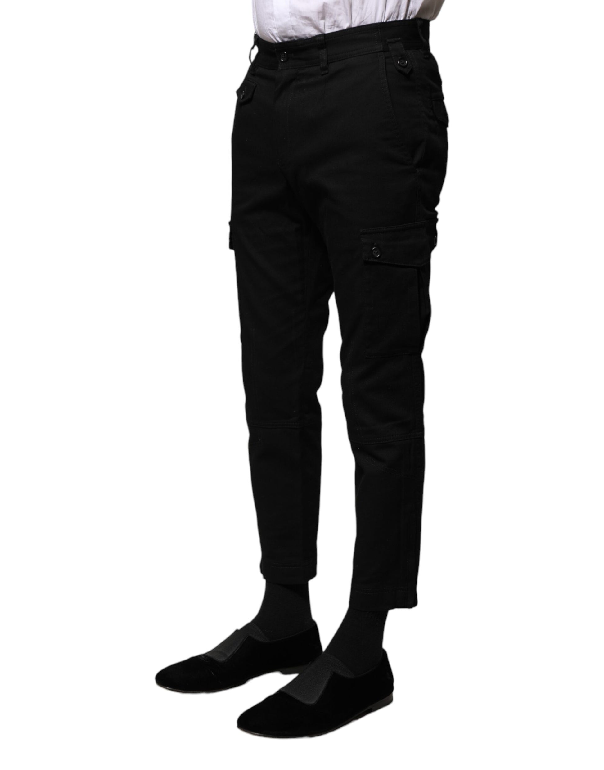 Pantalon court de cérémonie Dolce & Gabbana en coton noir pour homme