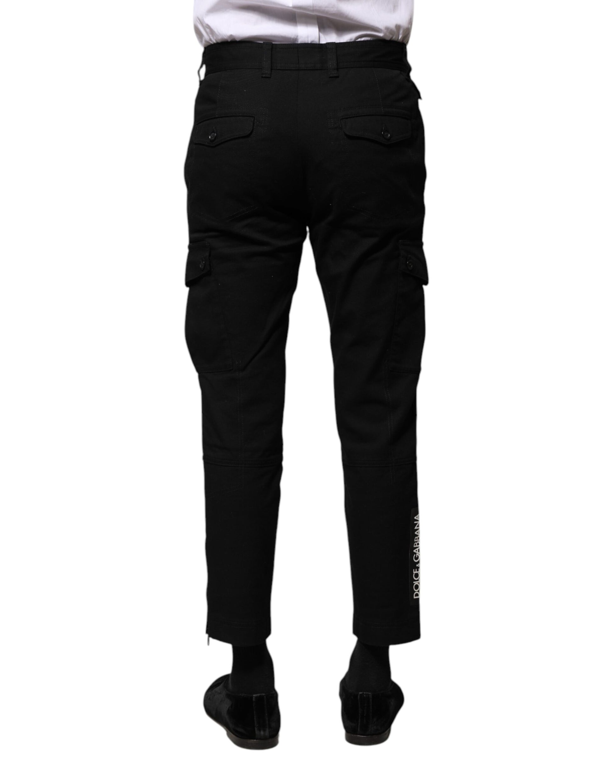 Pantalon court de cérémonie Dolce & Gabbana en coton noir pour homme