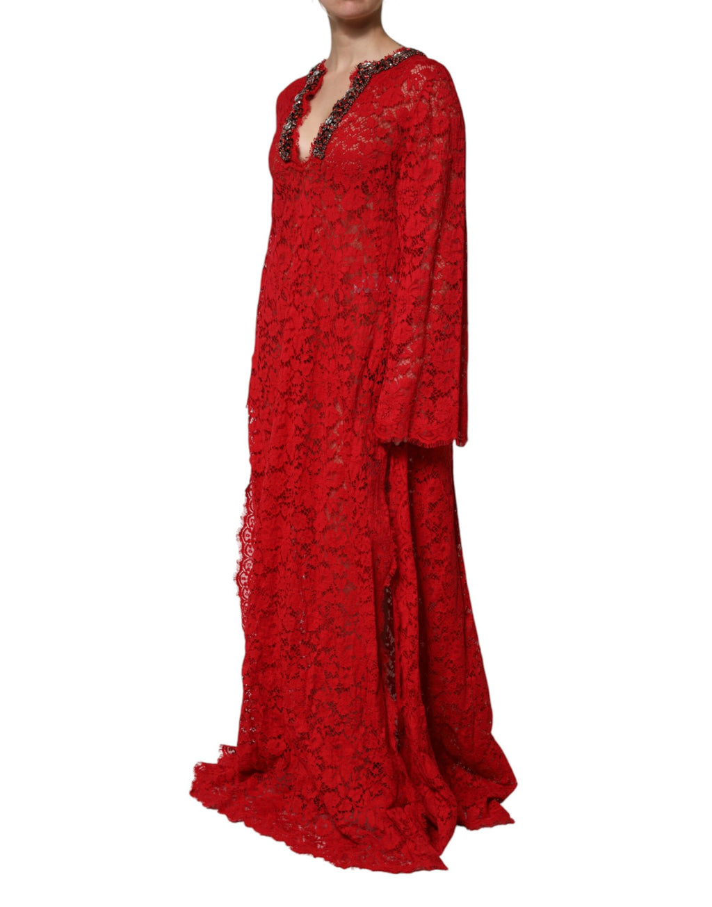 Dolce & Gabbana Red Long Dress for Women detail view