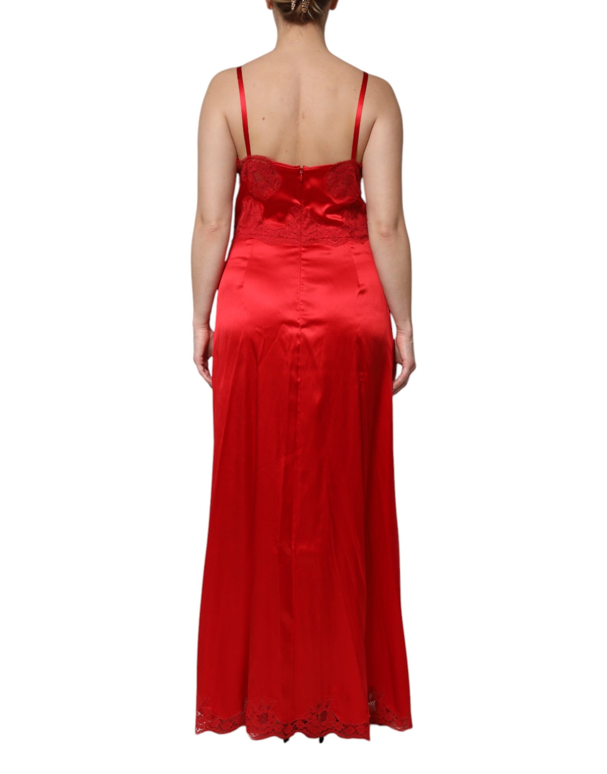 Dolce & Gabbana Red Long Dress for Women side view