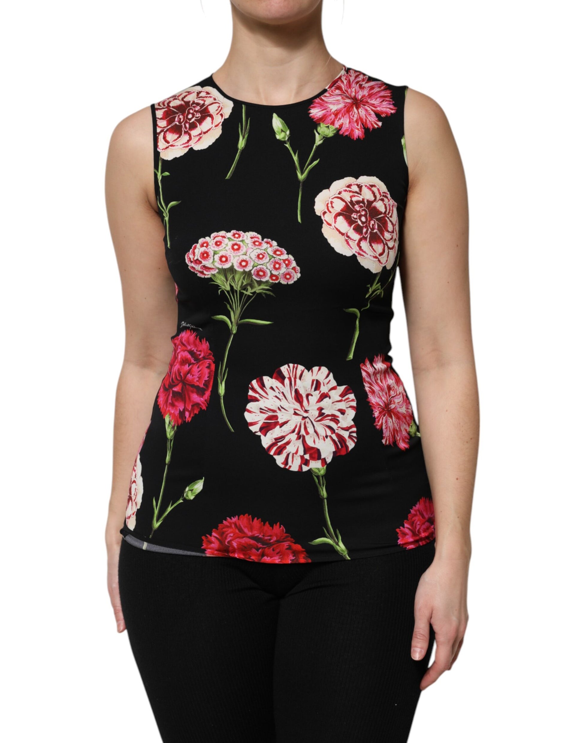 Dolce & Gabbana Black Sleeveless T-Shirt for Women alternate view