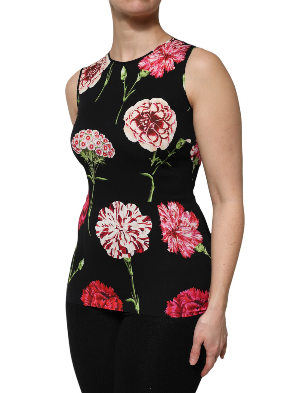 Dolce & Gabbana Black Sleeveless T-Shirt for Women detail view