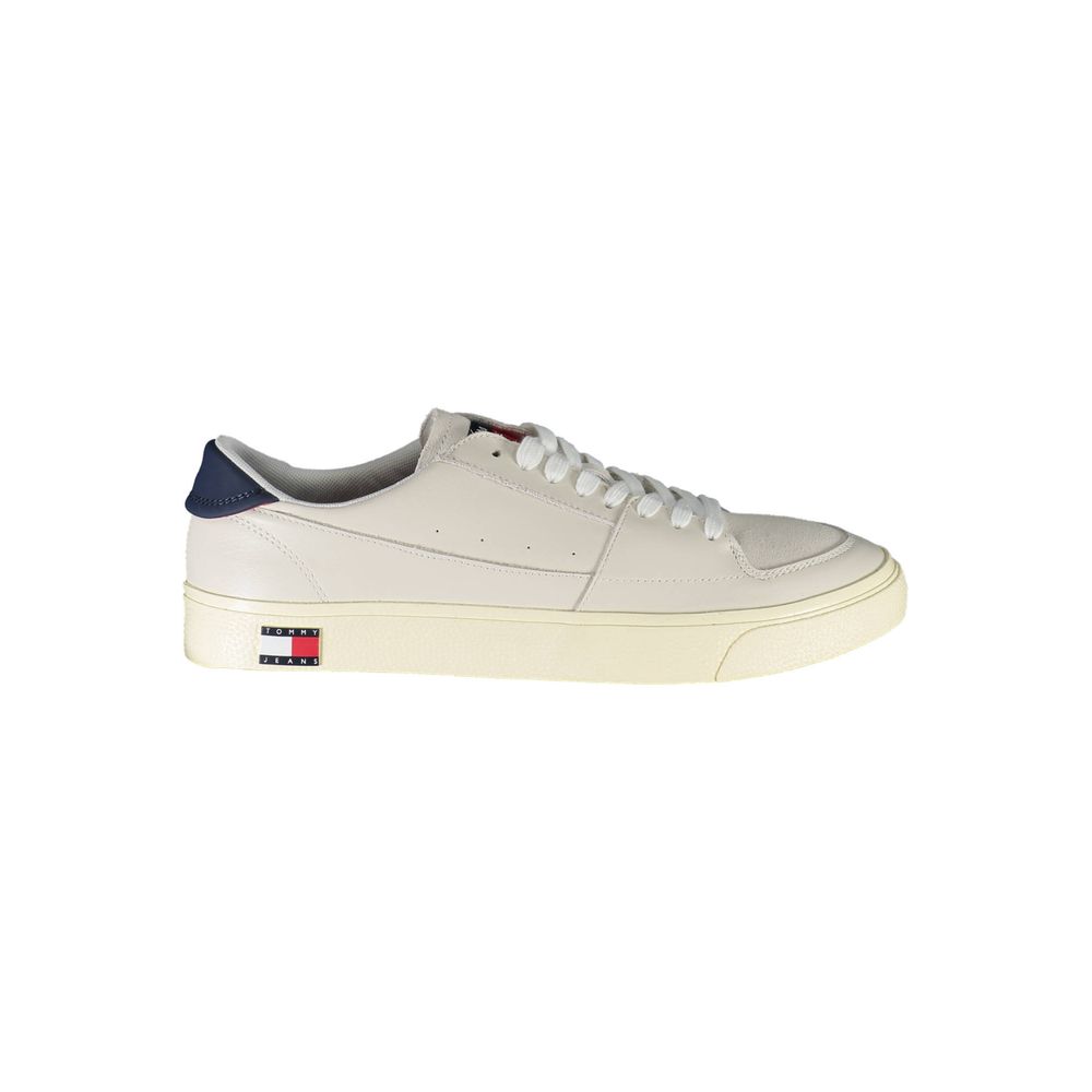 Baskets en cuir blanc Tommy Hilfiger pour homme