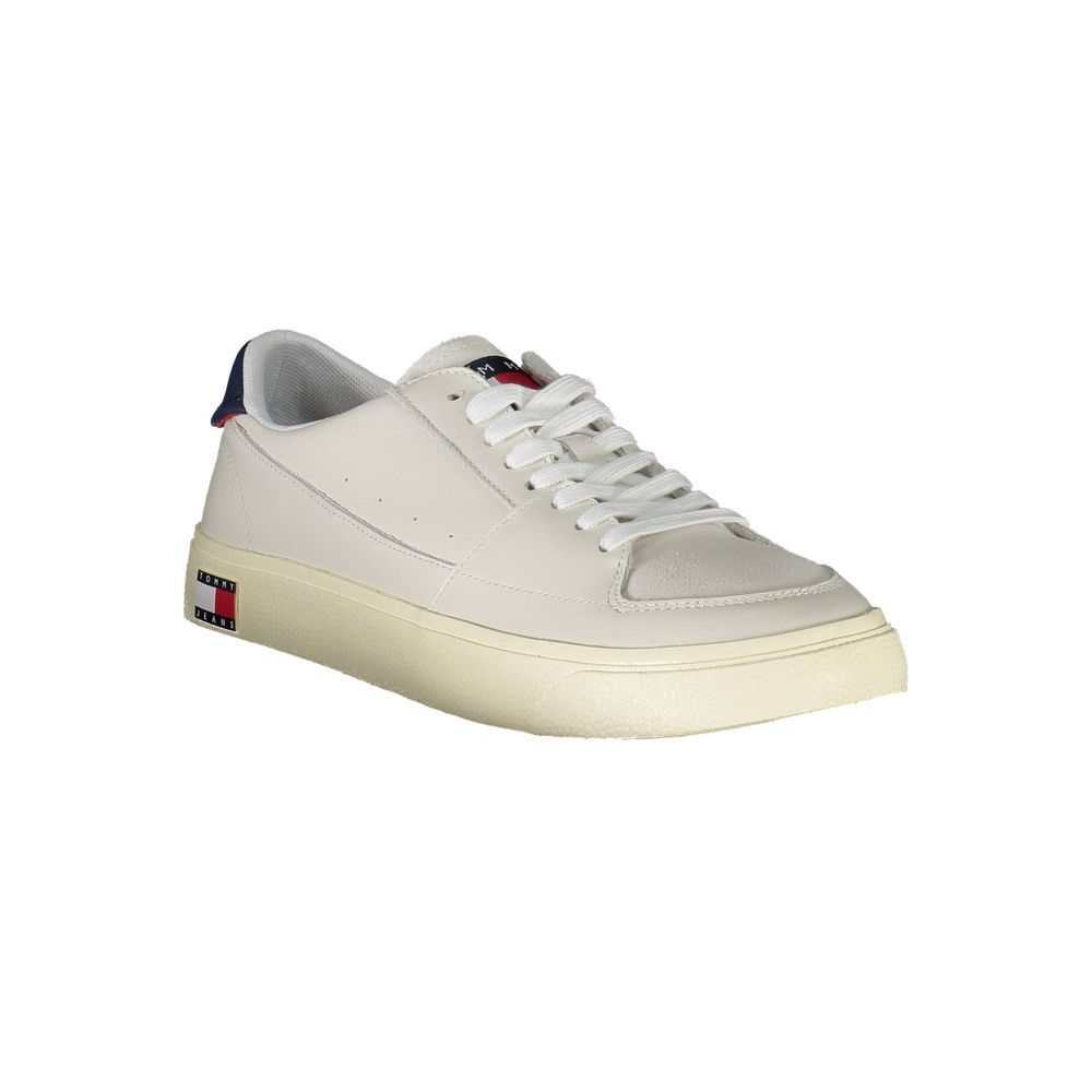 Baskets en cuir blanc Tommy Hilfiger pour homme