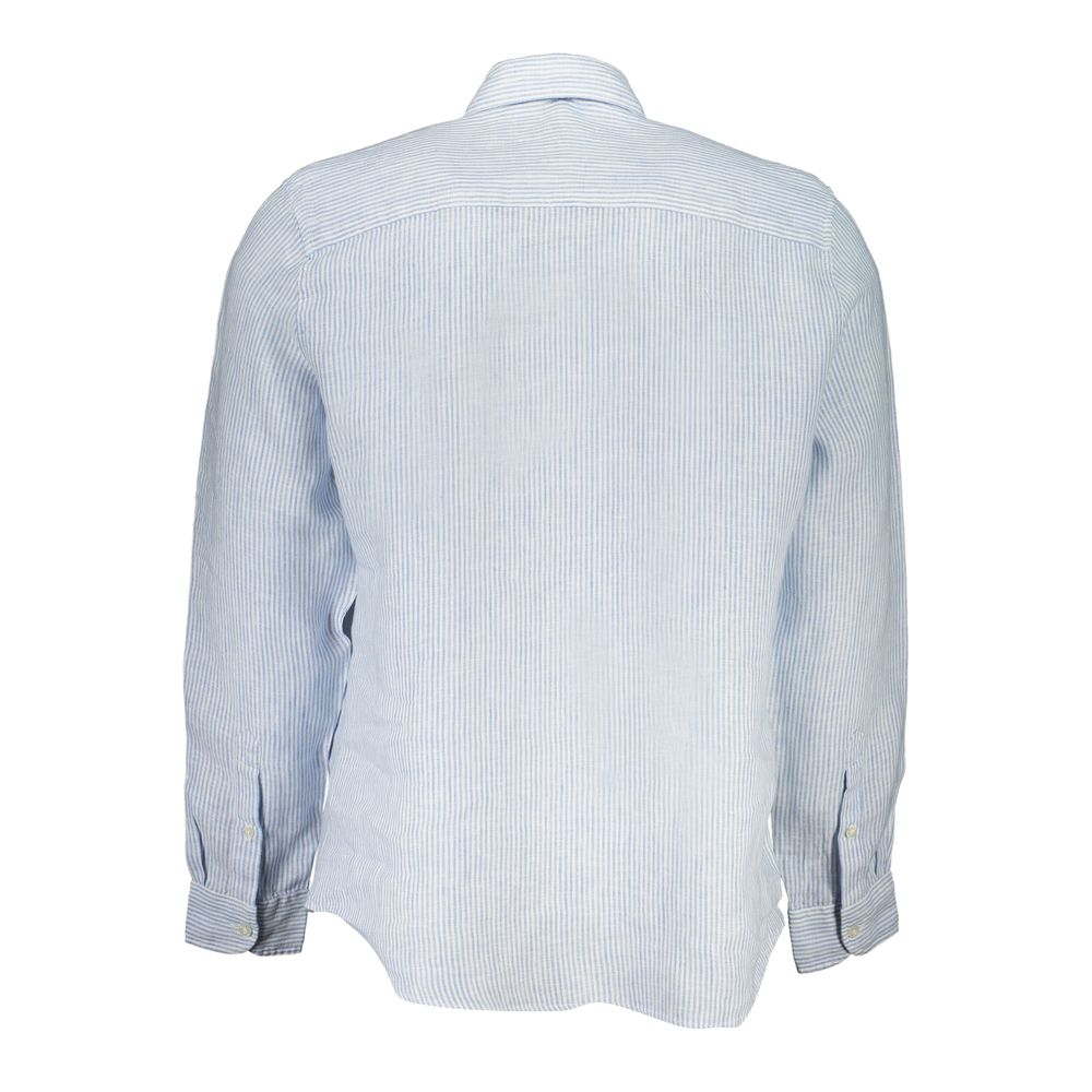 North Sails Light Blue Linen Men Shirt