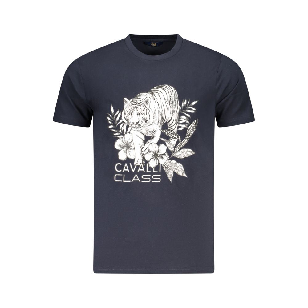 T-shirt homme Cavalli Class en coton bleu