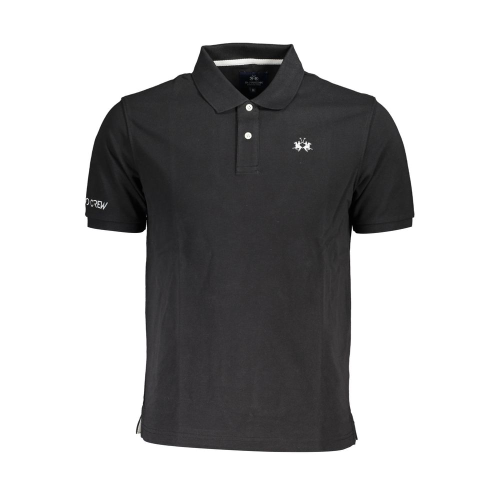 La Martina Black Polo Shirt for Men