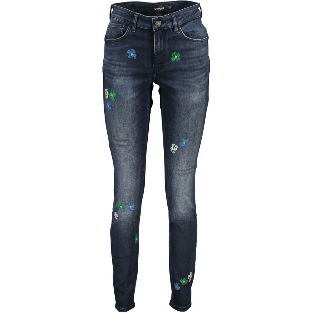 Desigual Blue Slim Fit Jeans for Women